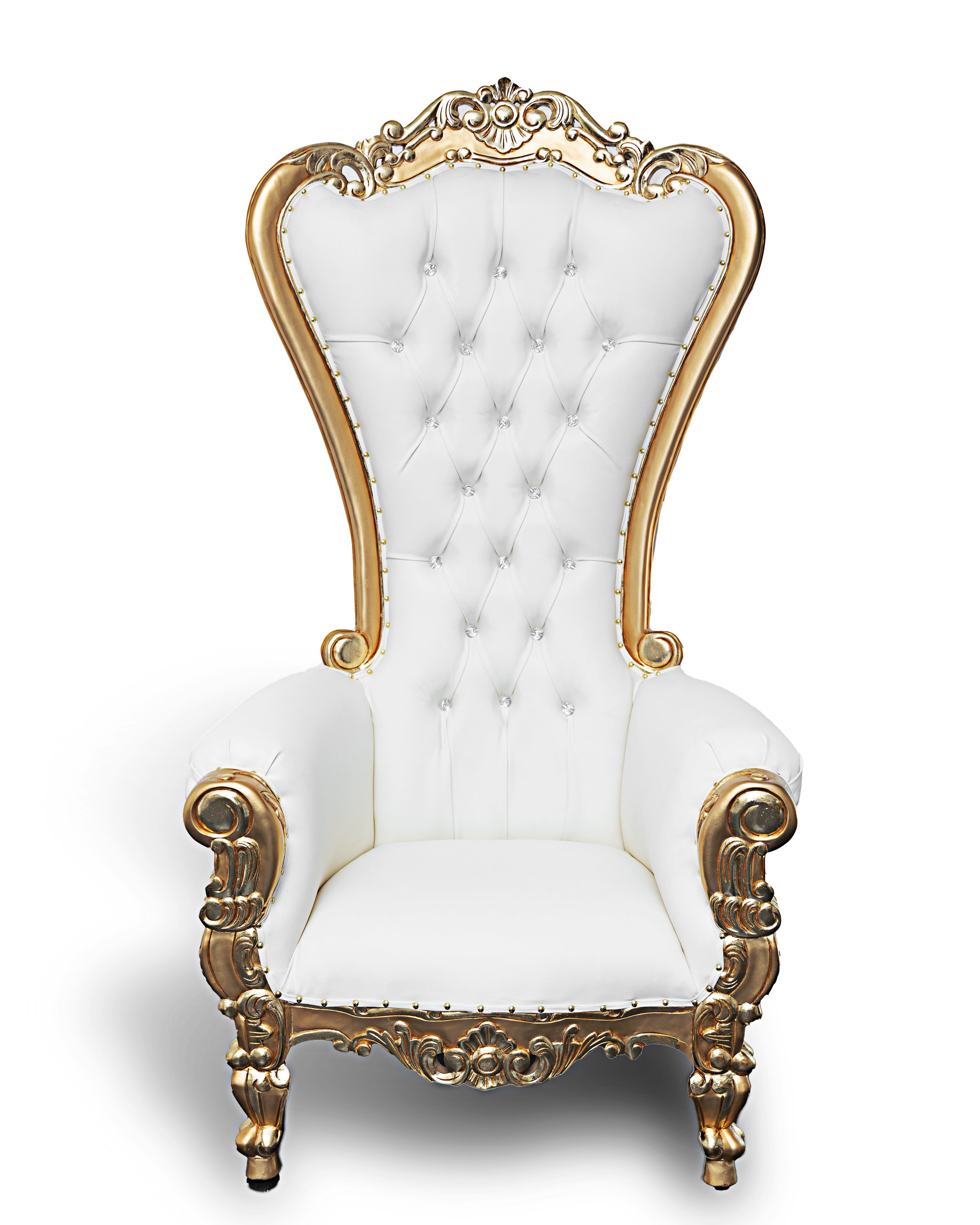 Ivory and Gold Throne Chair