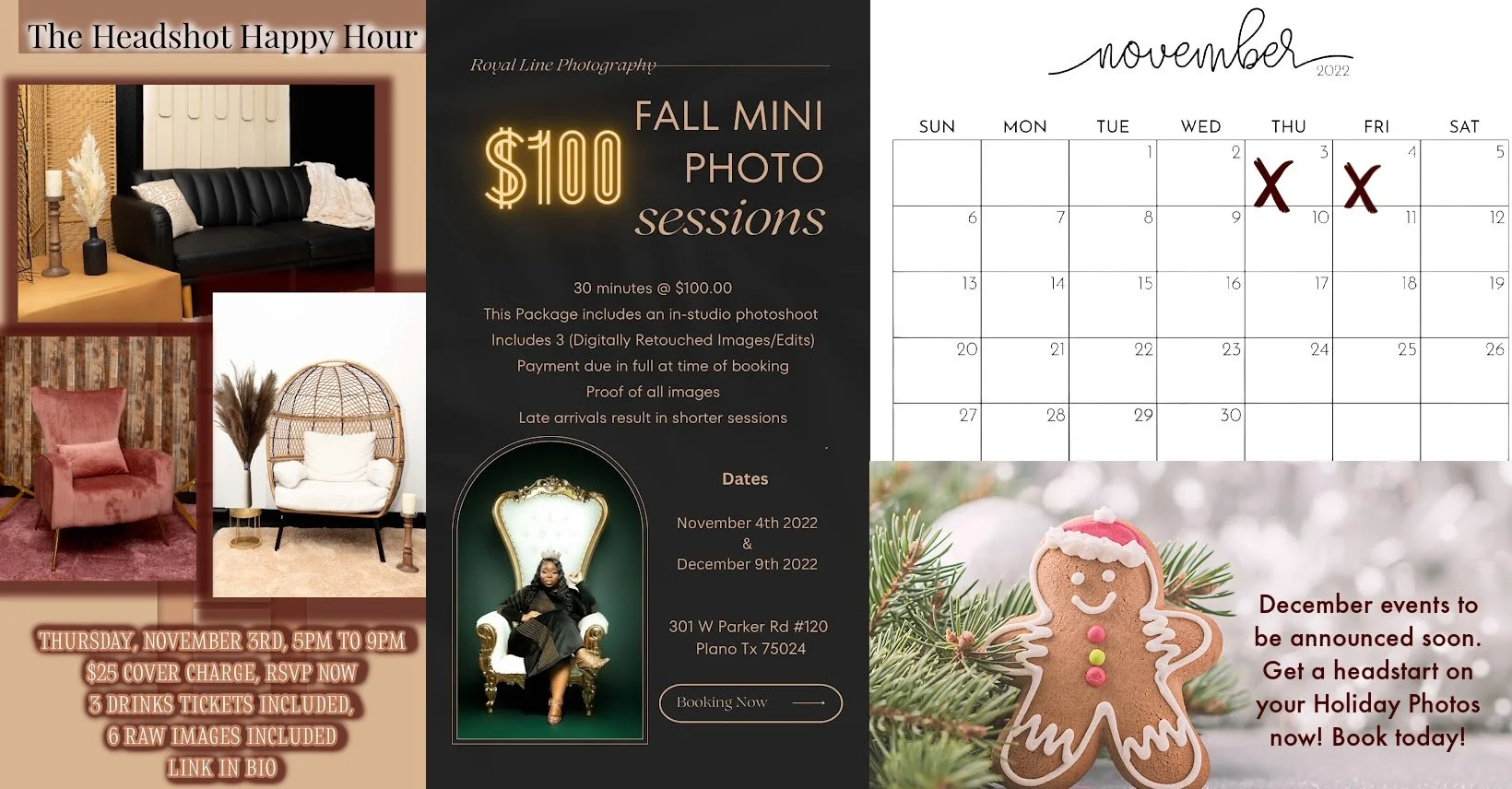 November’s Calender at The Backdrop Room