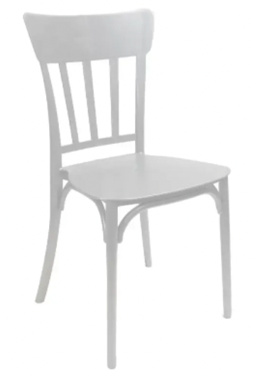White BasicResin™ Straight Back Chair
