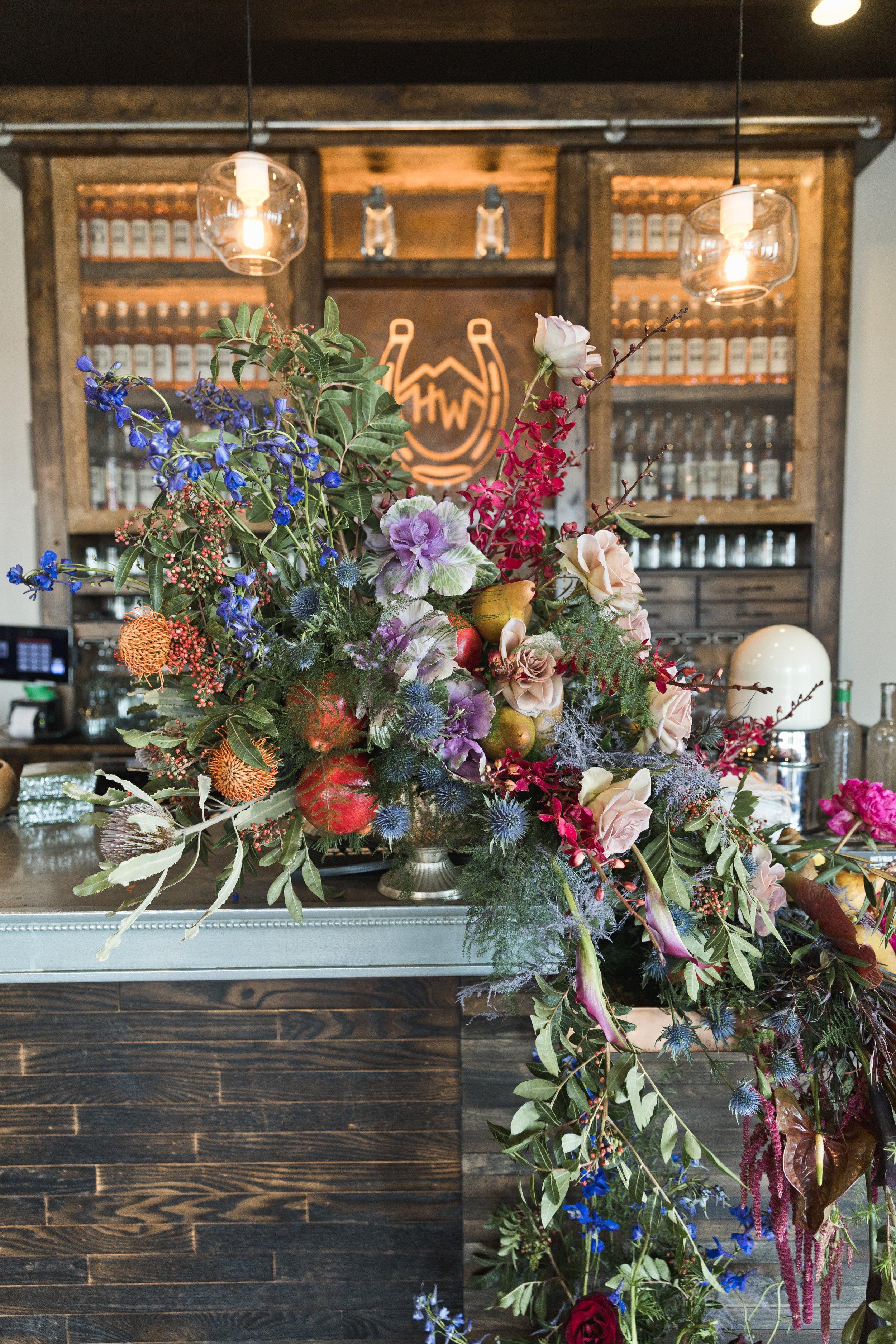 jewel tone wild lush western mountain wedding bridal ceremony reception moandcofloral highwest utah