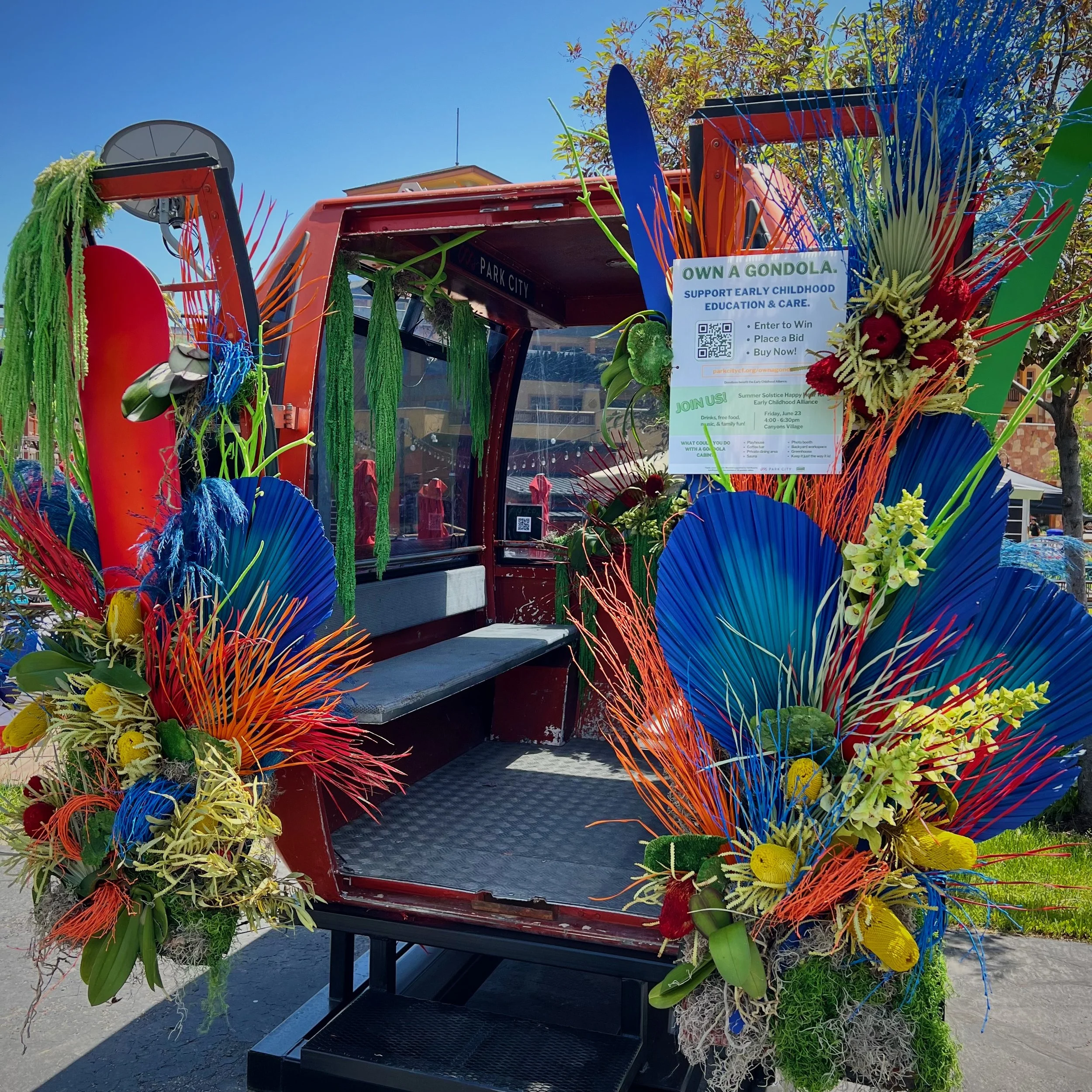 floral dried display custom installation park city canyons village utah
