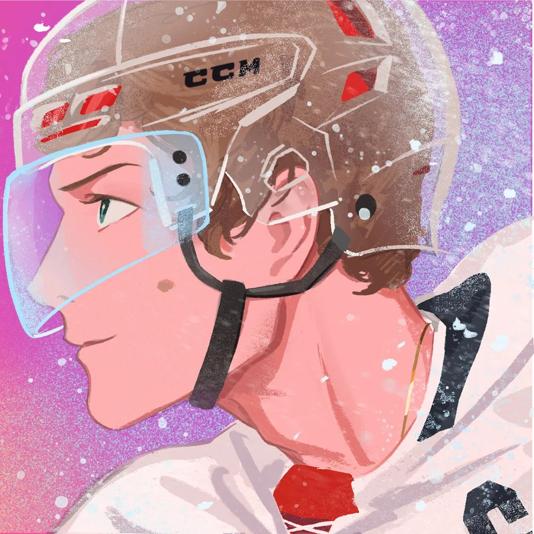 Fan art of Ilya Rozanov from Heated Rivalry
