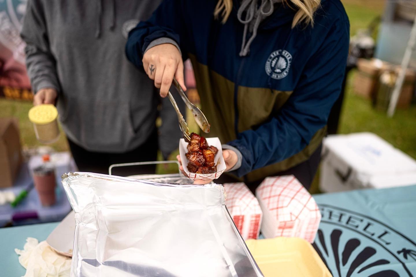 Food being served from the Sea Shell Resort and Beach club at the 2021 Fall Fest in Beach Haven New Jersey 