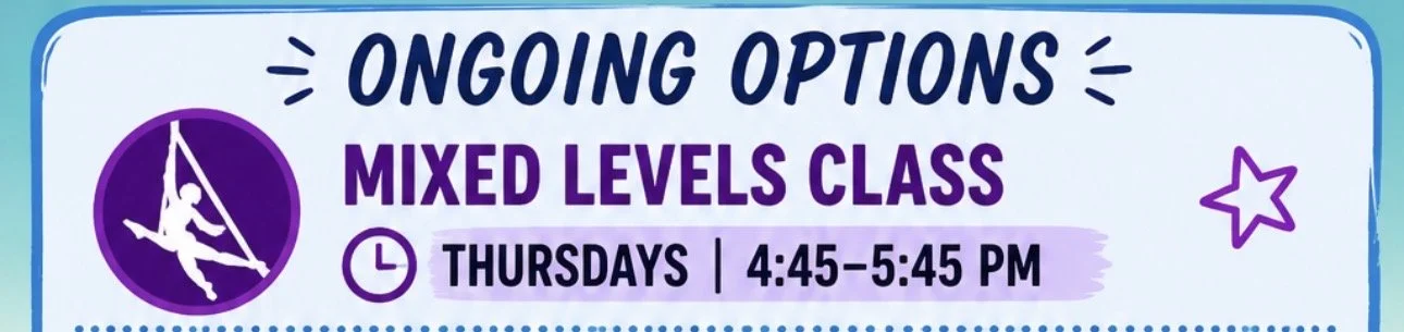 MIXED LEVELS summer sesh  THURSDAY 445-545 AERIALS
