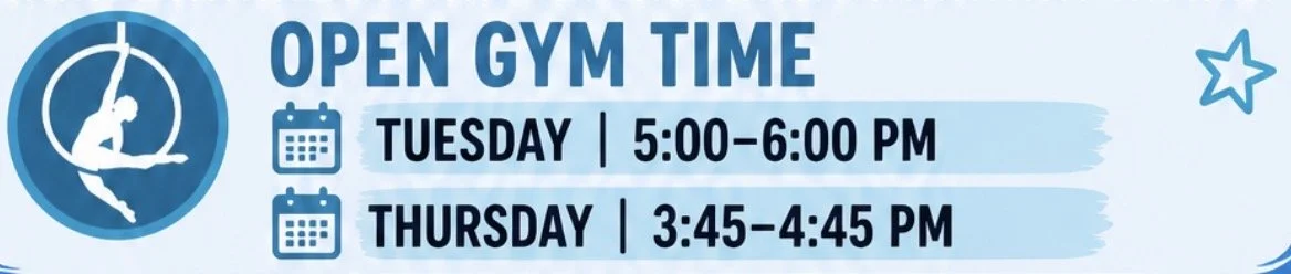 OPEN GYM  may-june  TUE 5-6 TH 345-445
