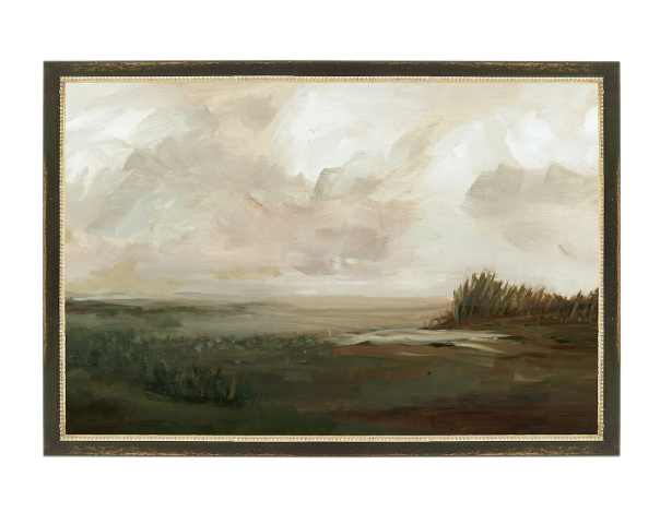 Moody Countryside Landscape Painting.