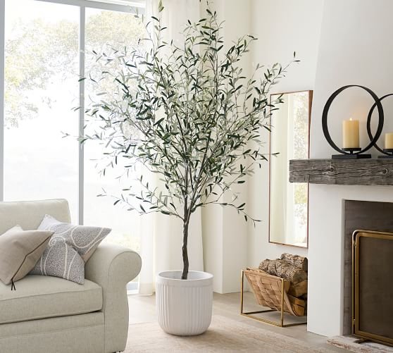 Faux Potted Olive Trees