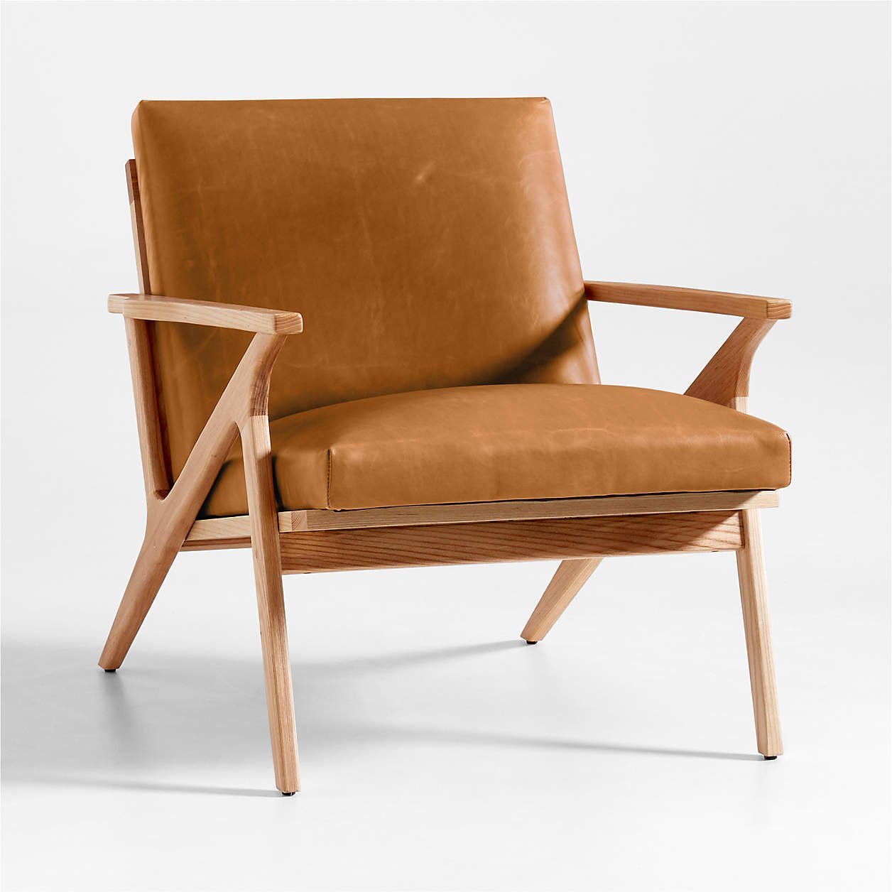Cavett Ash Wood Leather Chair