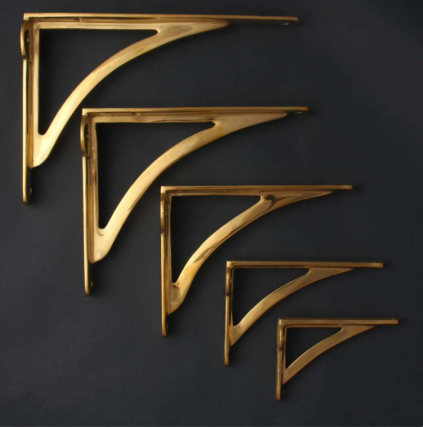 Brass Ironbridge Shelf Brackets 