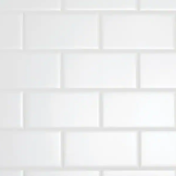 Ceramic Bright White Subway Tiles