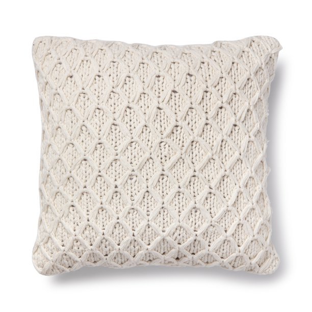 Knit Decorative Square Throw Pillow