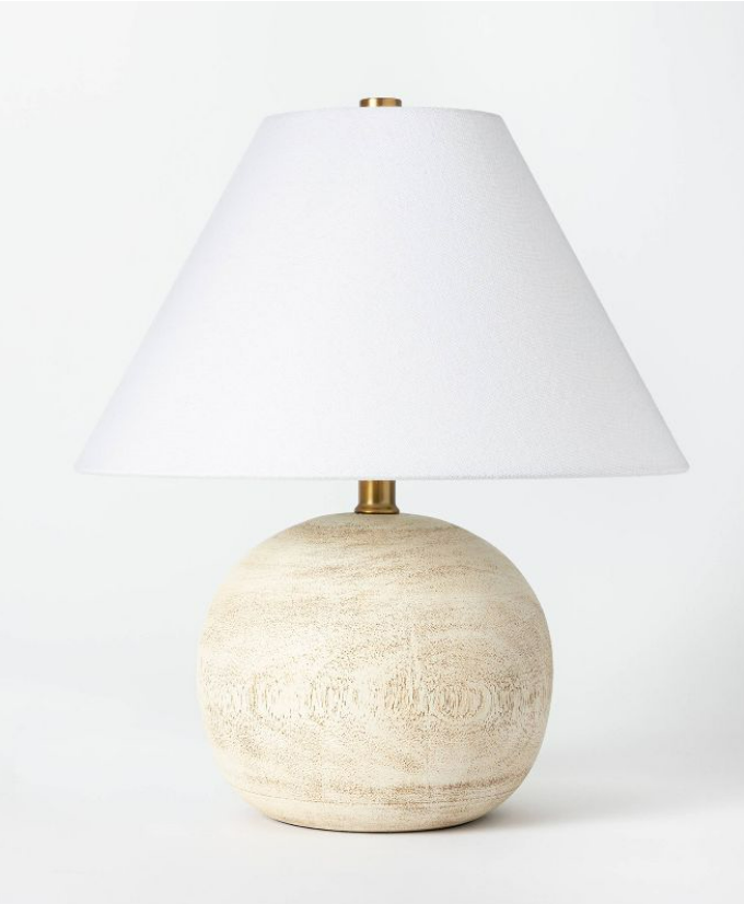 Faux Wood Table Lamp