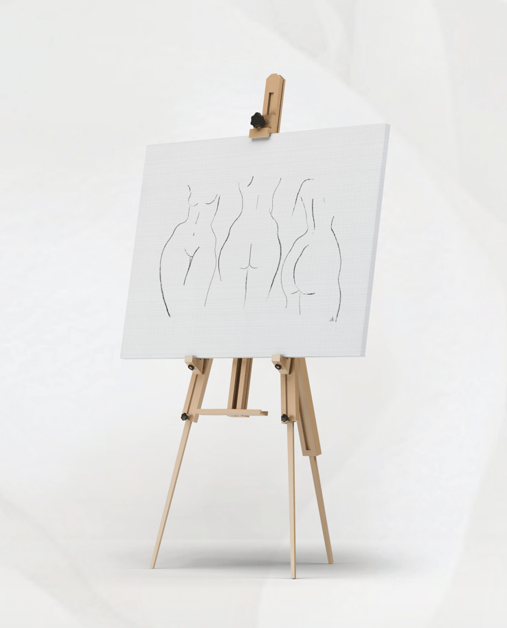 female nude art canvas painting