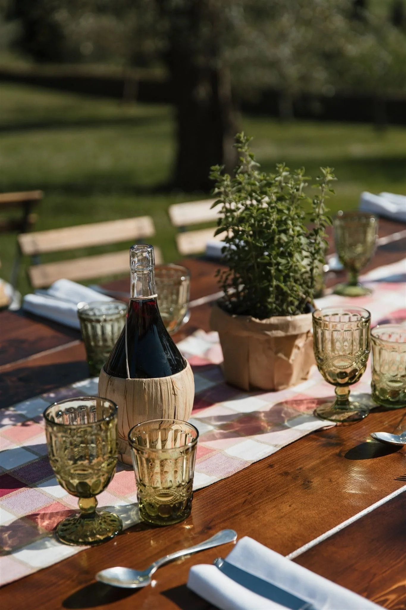 Italian Wine at welcome event in Tuscany