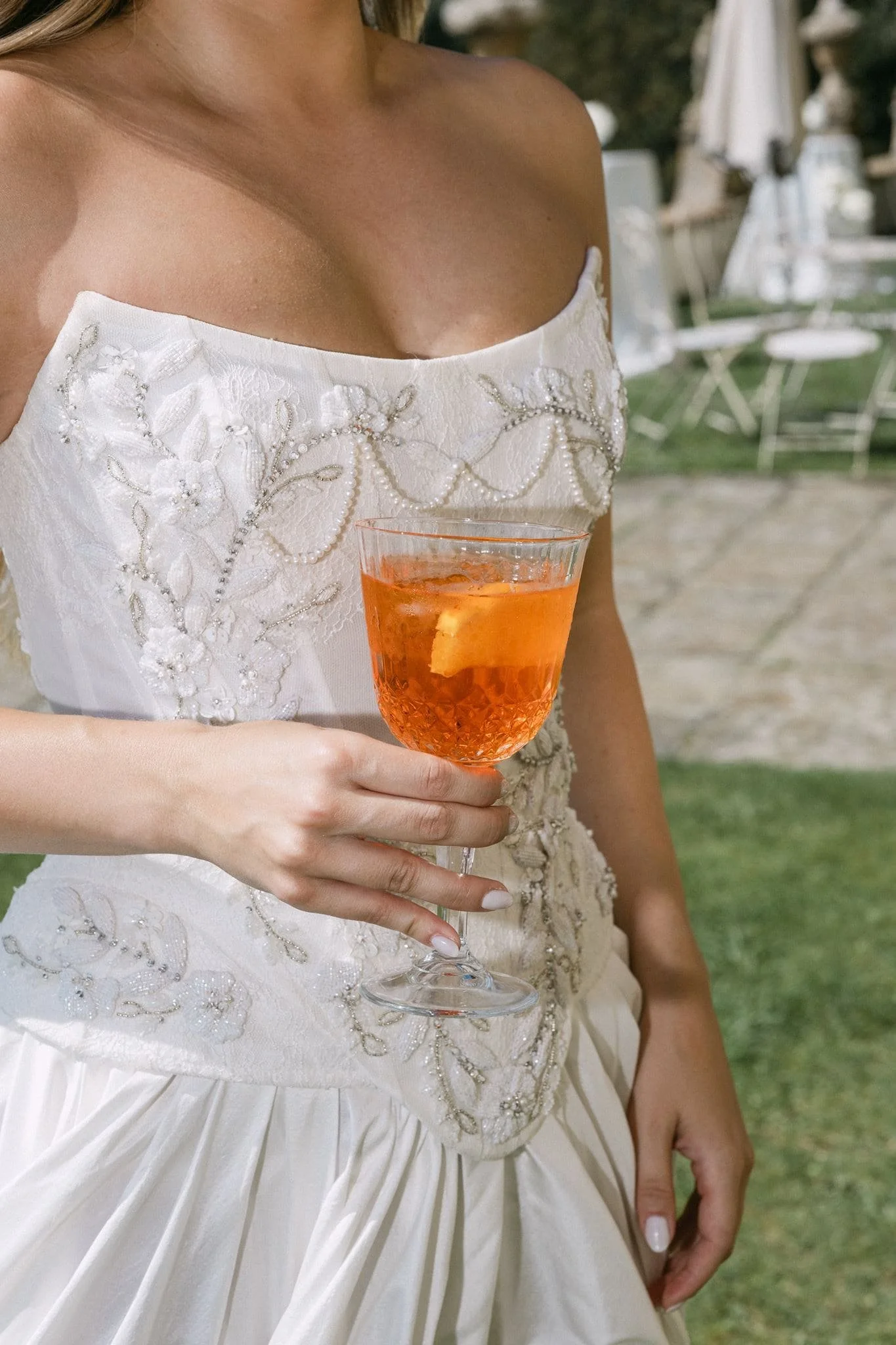 Old Money bridal dress with corset