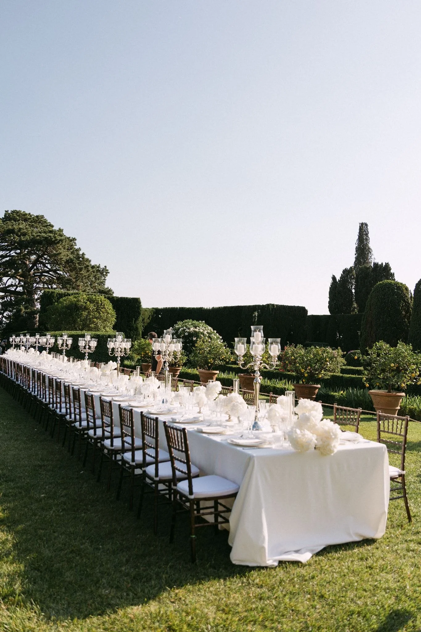 Italian wedding reception details and table styling