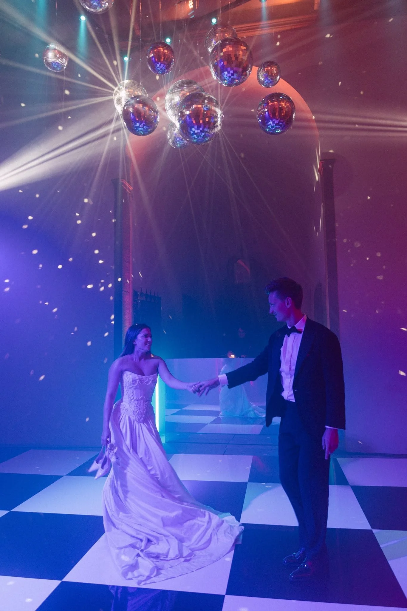 Elegant evening wedding party at Villa Gamberaia