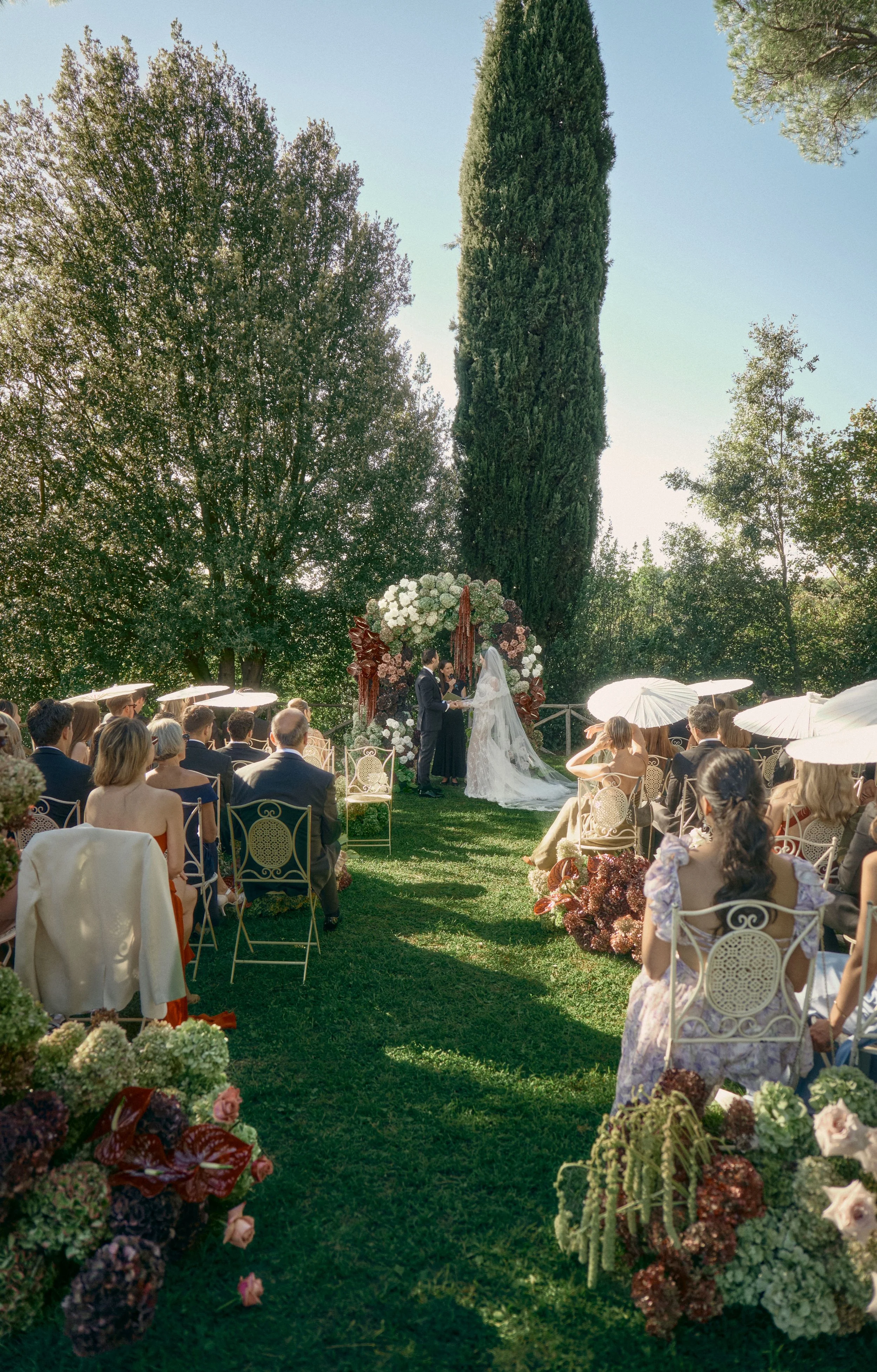 Modern wedding ceremony decor