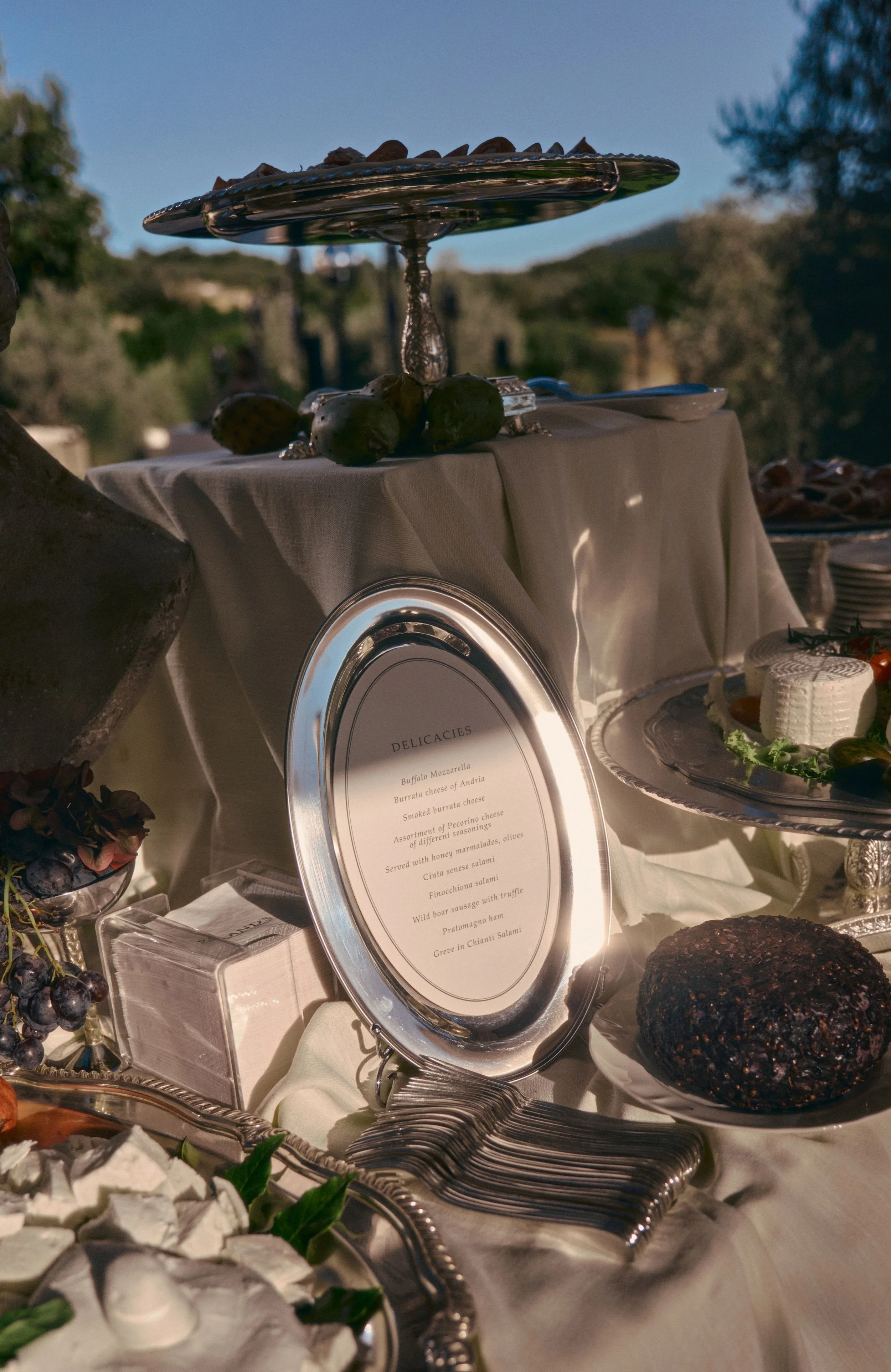 Traditional Tuscan Food Buffet for a Destination Wedding