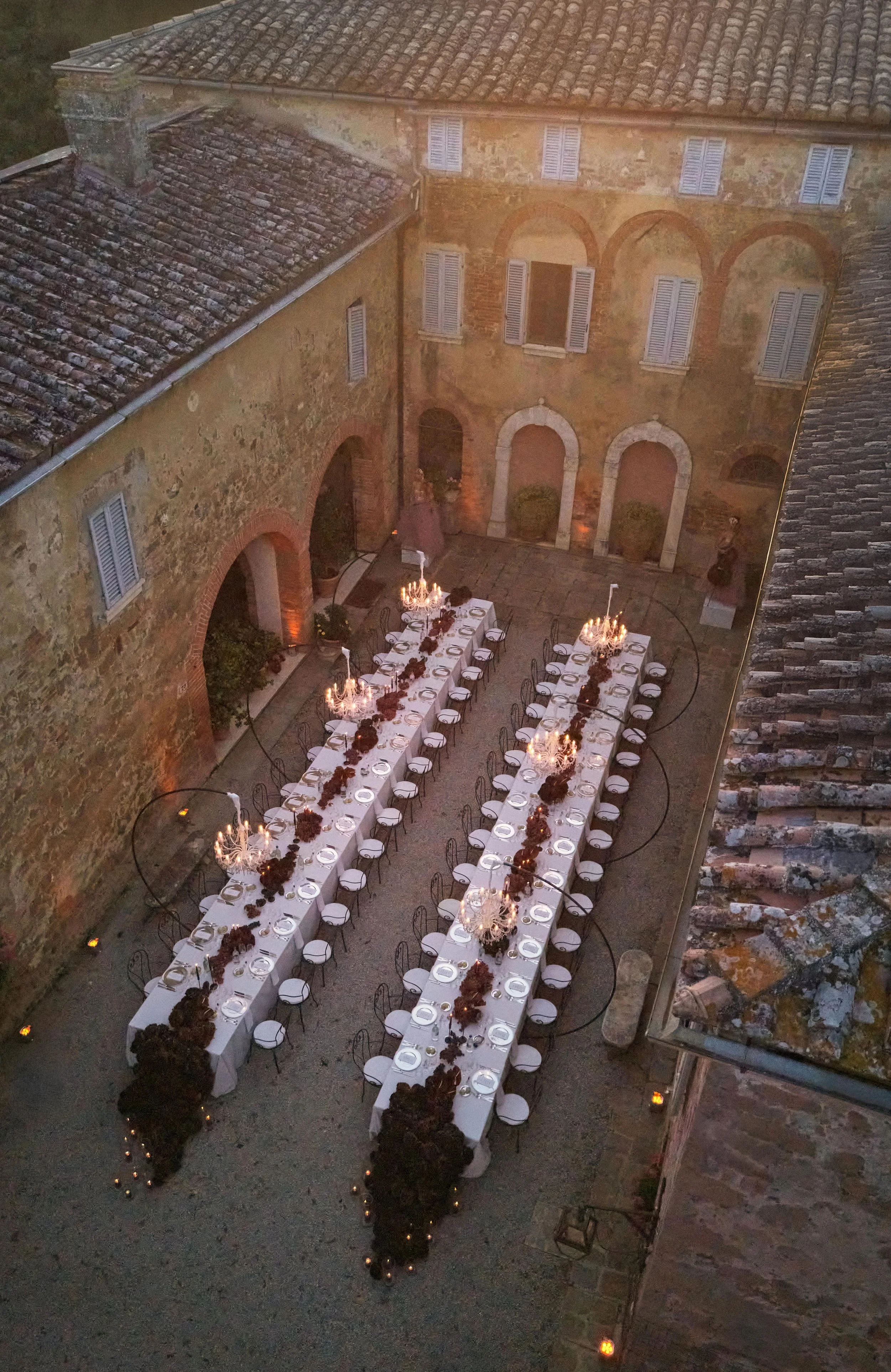 Romantic Candlelit Wedding Dinner in Tuscany