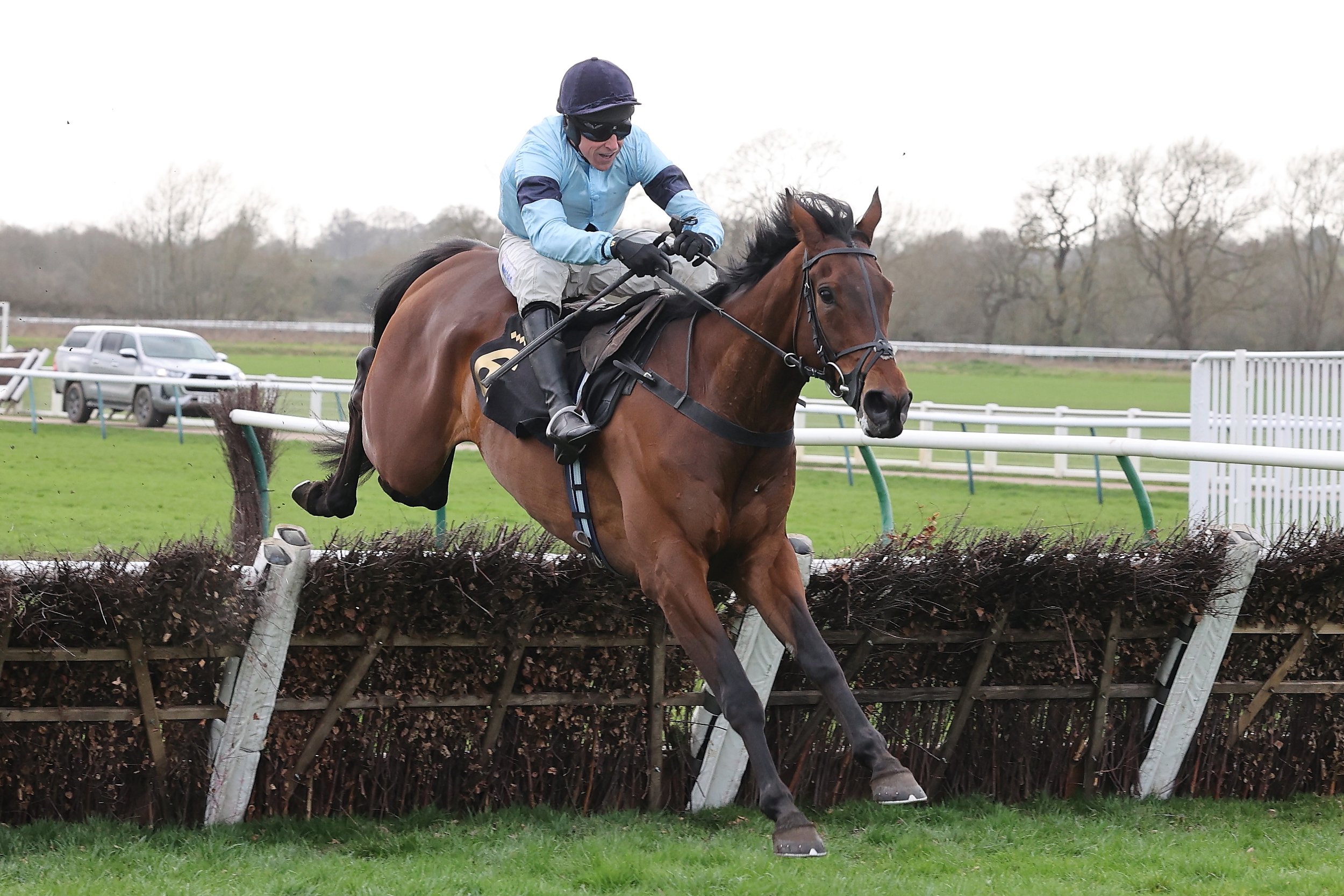 MOUNT TEMPEST flies over the last at Warwick