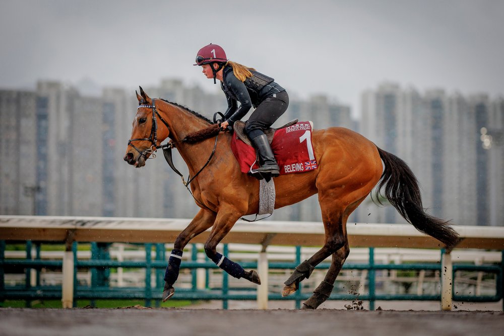 Holly and Believing exercising