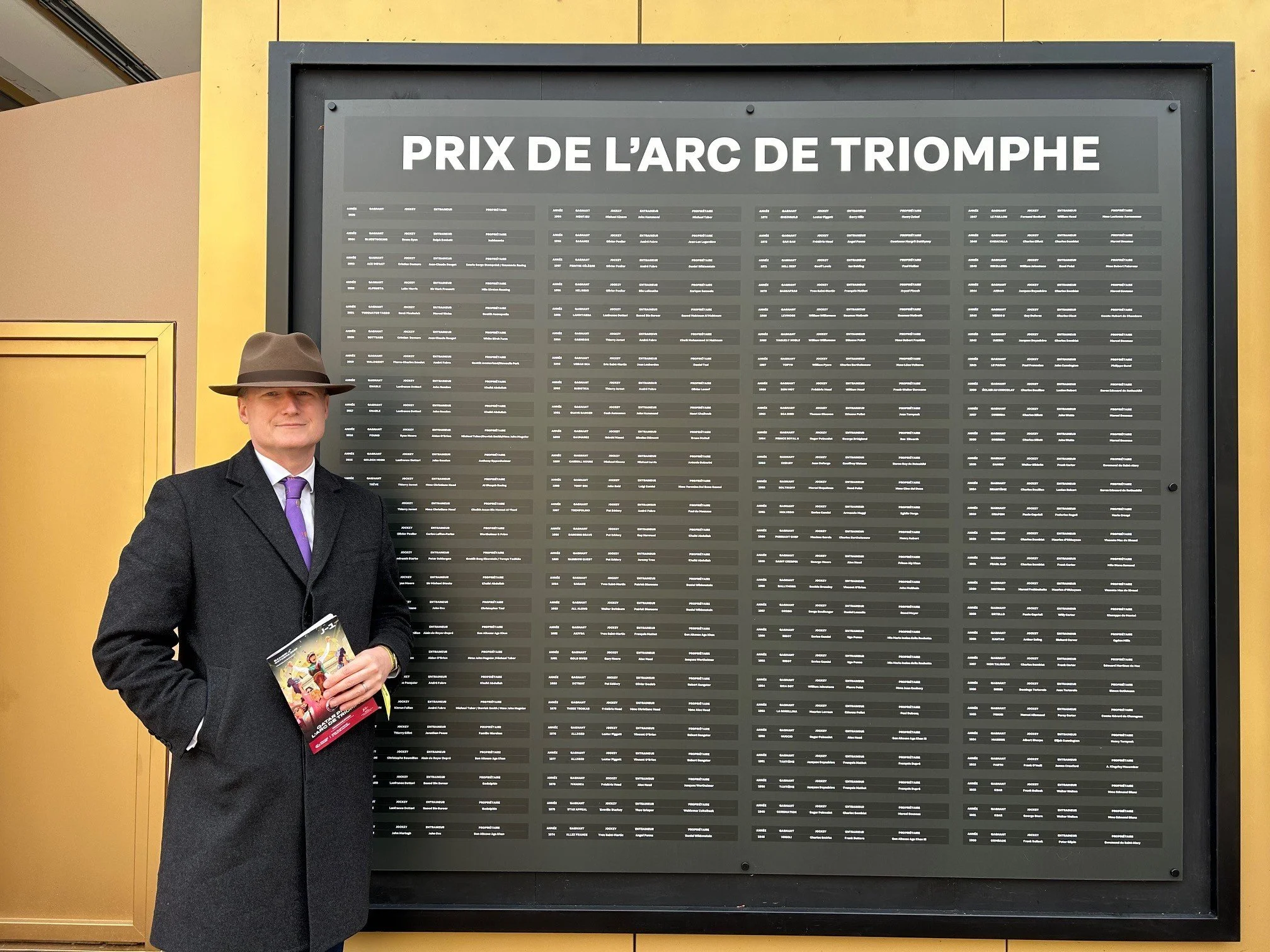 Jeremy Goodwin looking at past Arc winners