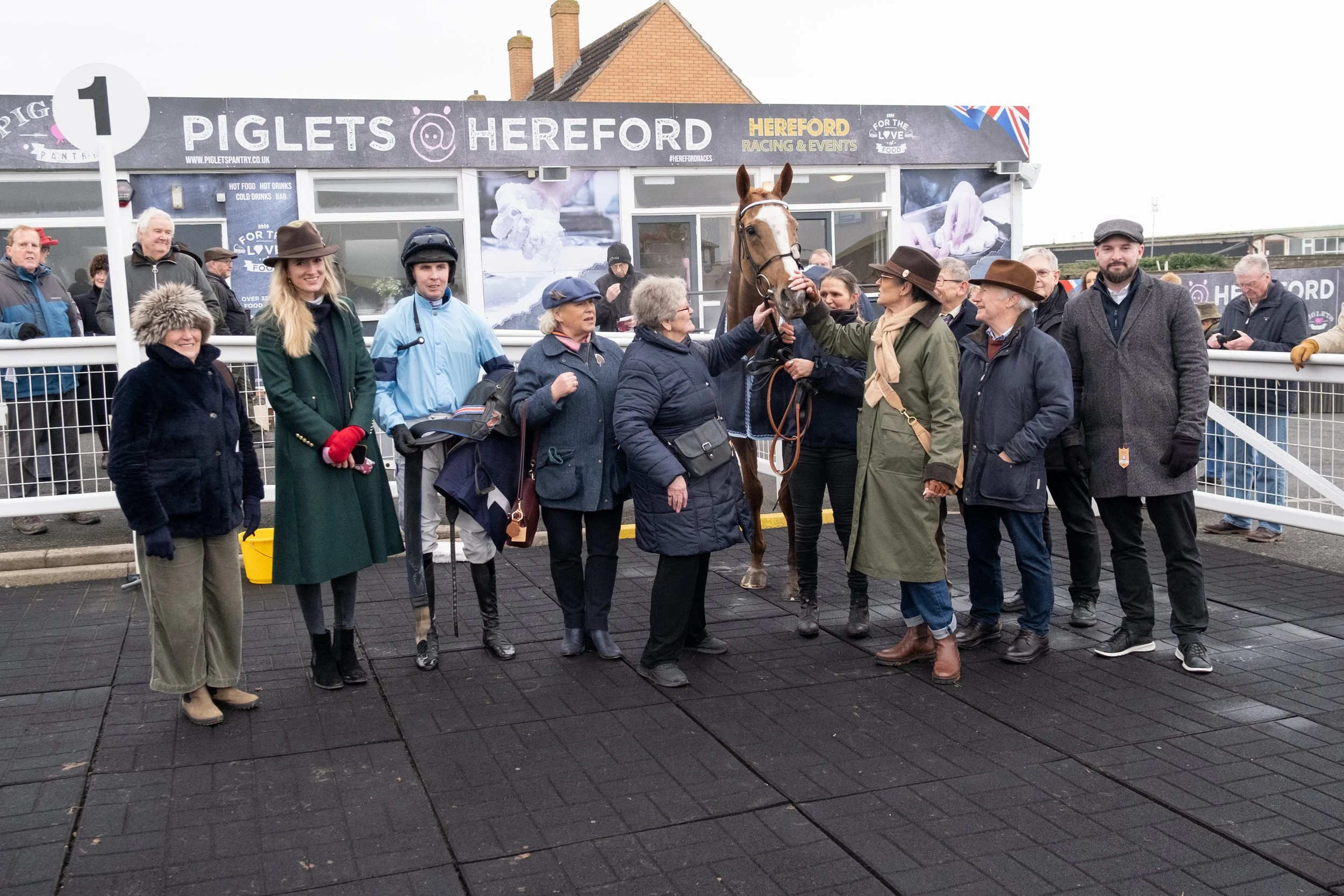 A dream come true for the treble and a photo infront of Piglets Hereford!