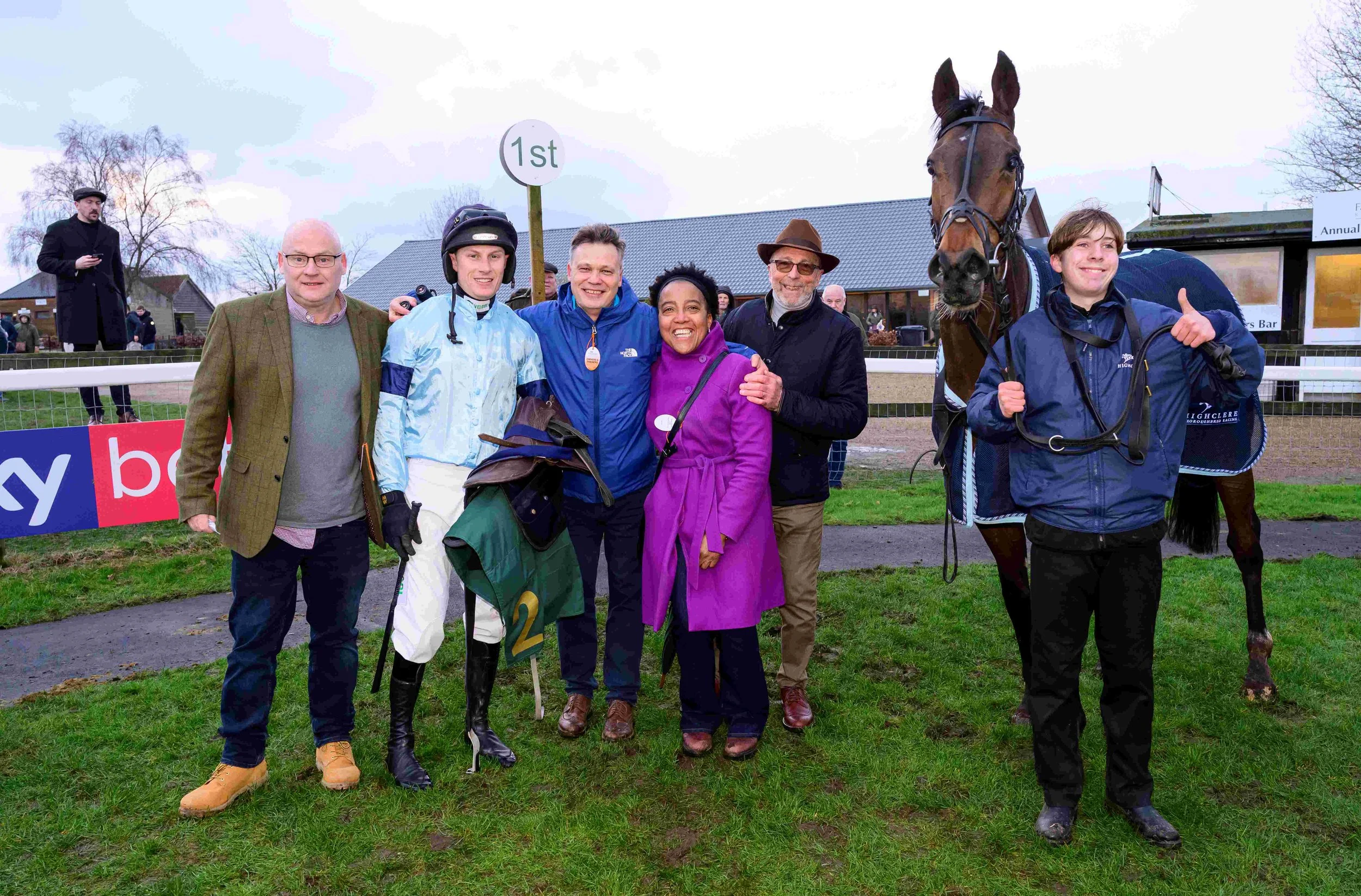 Jubilant owners in the winners enclosure!