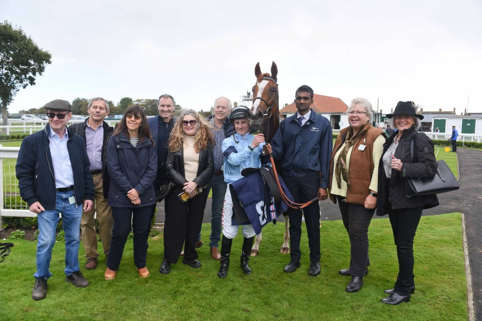 Chris and Jilly jubilant in the winners enclosure at Yarmouth