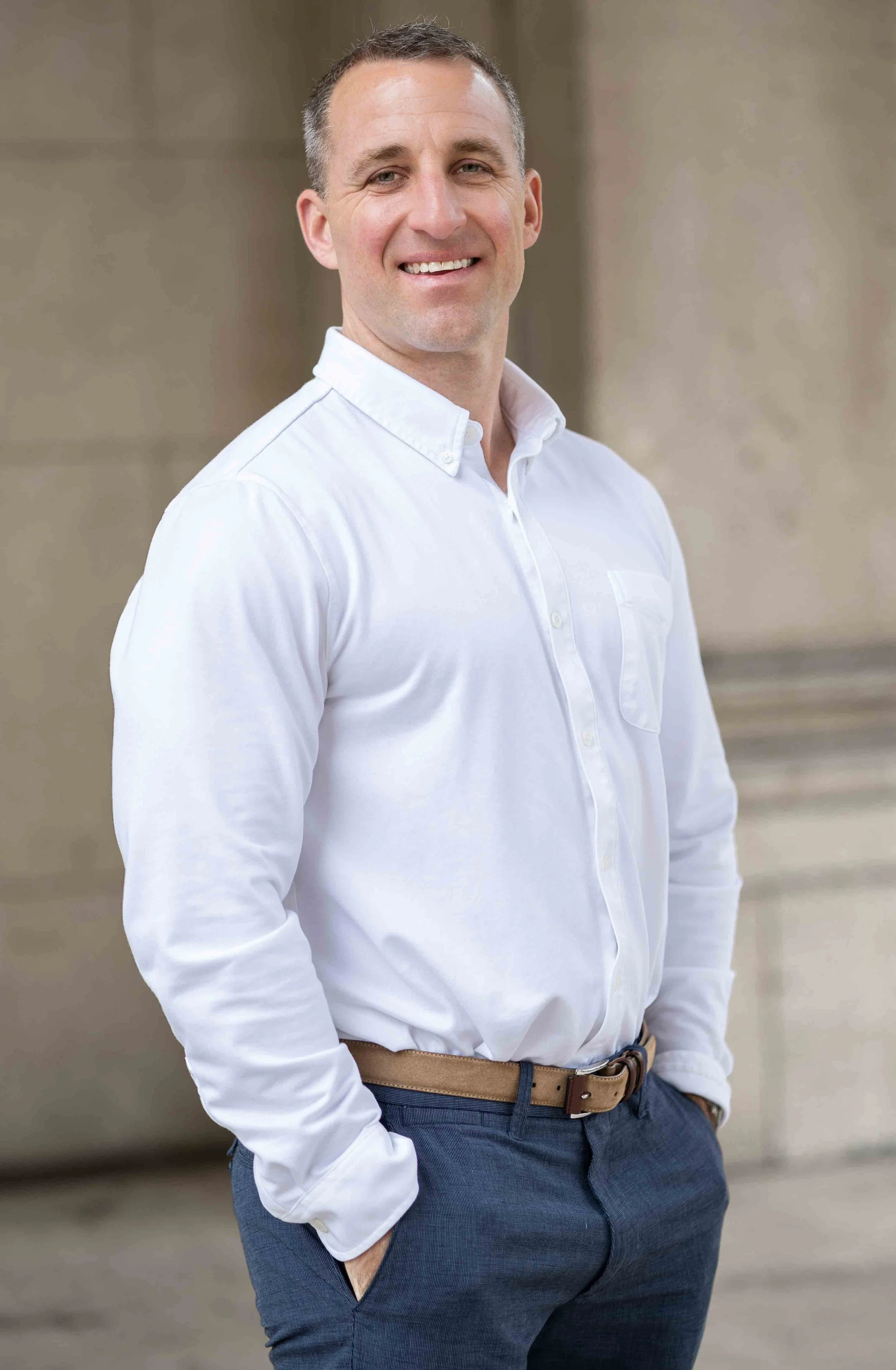 Outdoor business headshot in London