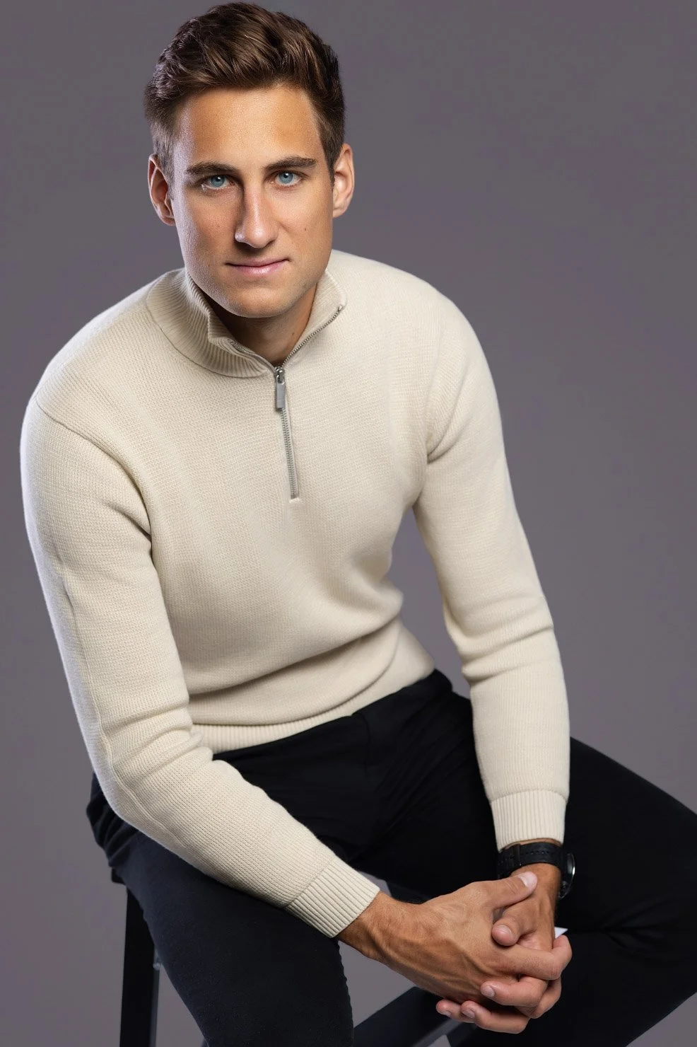 Professional male headshot in Greenwich studio