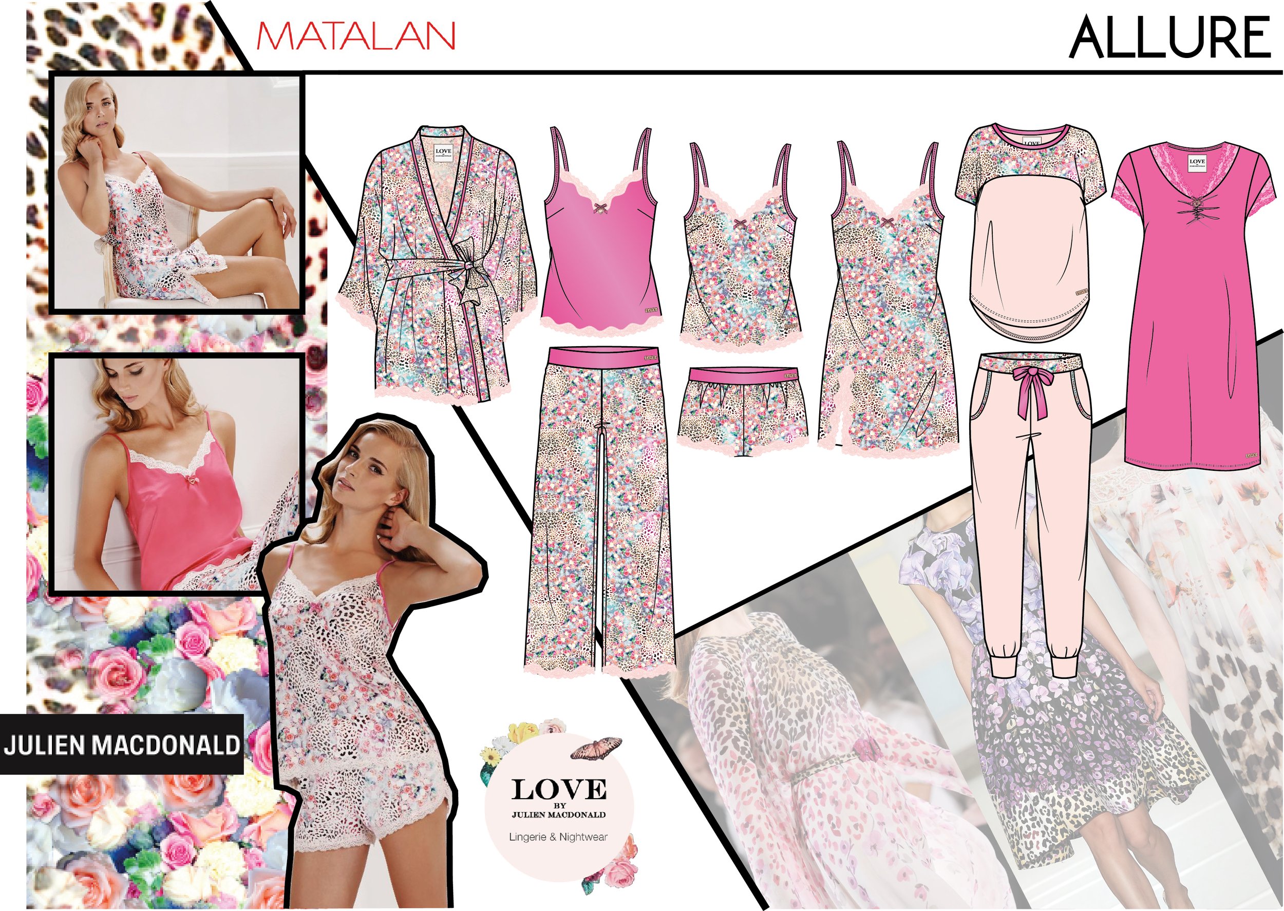Lucie Cooke Design , Freelance Designer, Manchester, Lancashire, fashion, nightwear, design board, fashion CAD illustration, technical drawings, print design