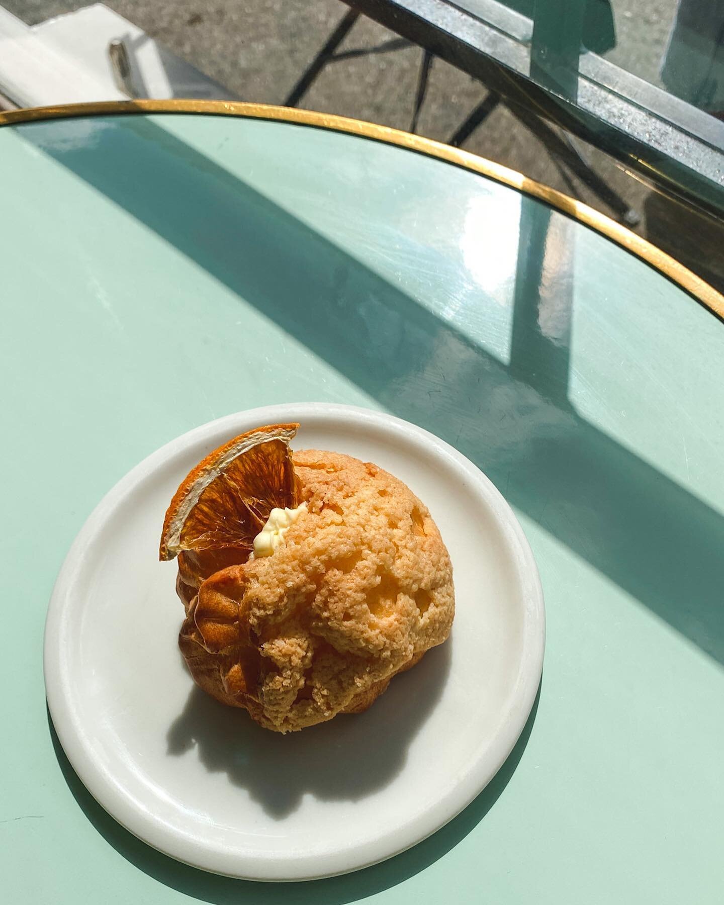 Summer seasonal goods appearing right about now. Like a lemon curd cream choux bun.