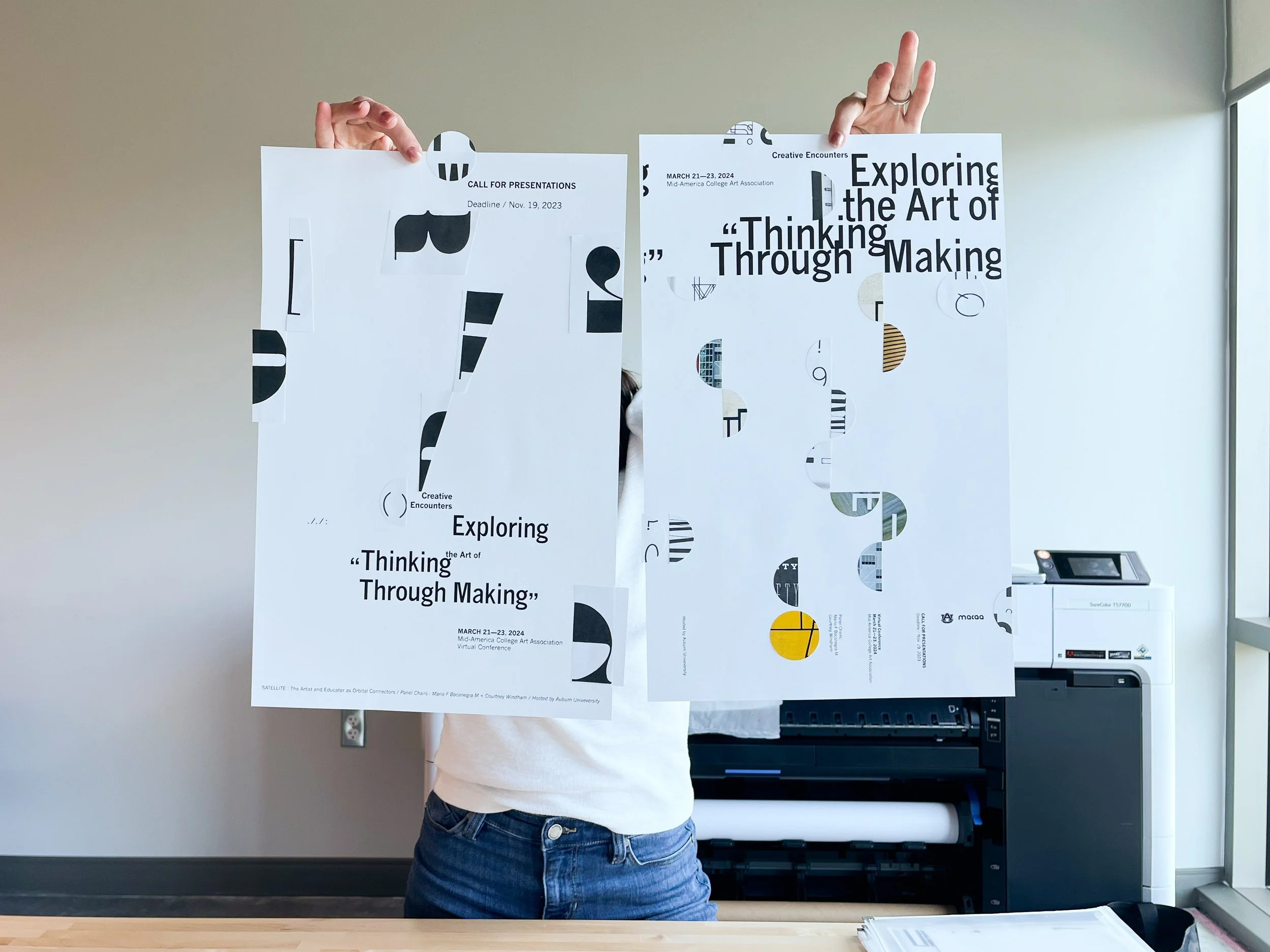 Collaged Posters with Shared Materials