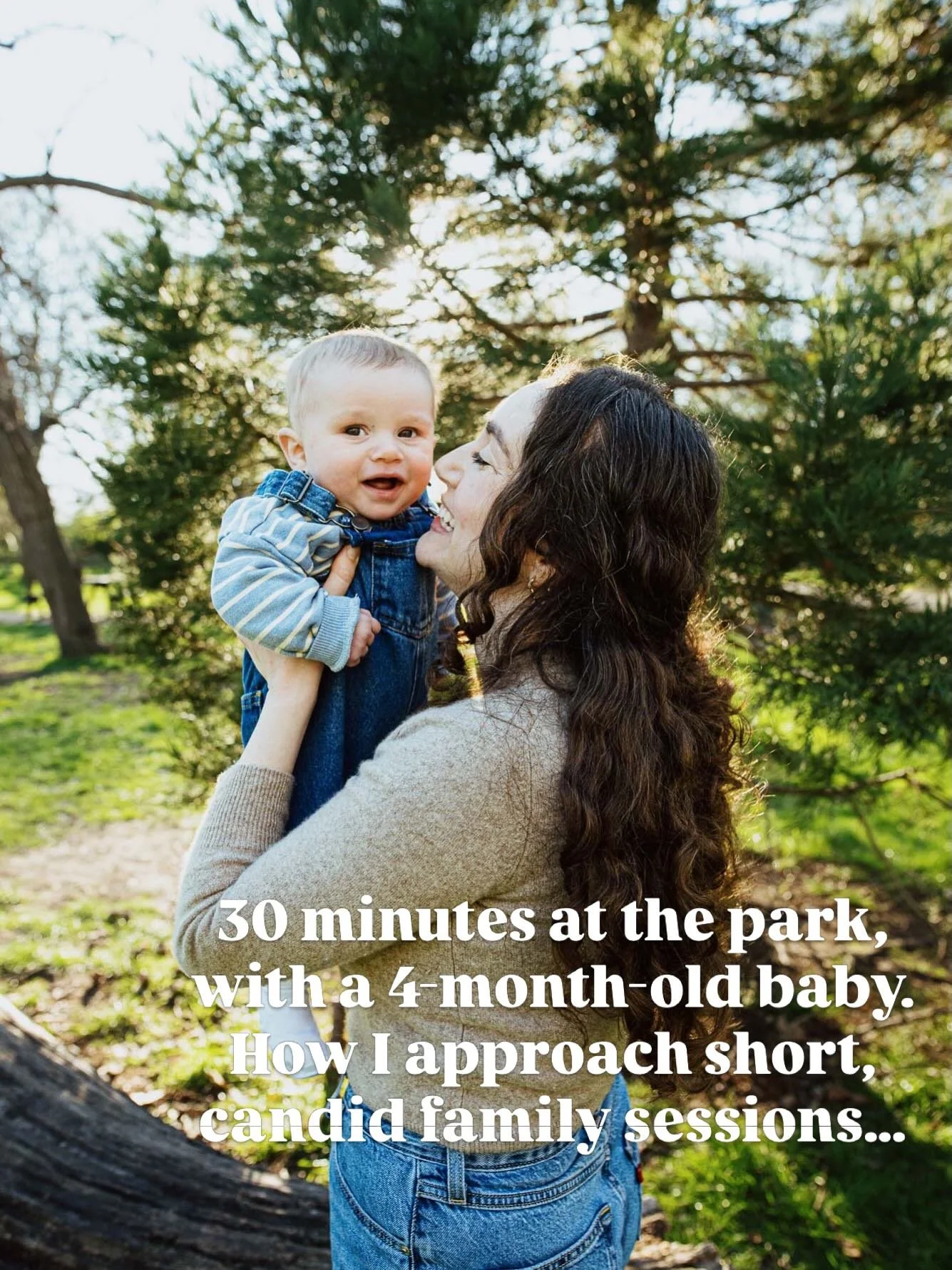 30 minutes at the park with a 4-month-old.

These sessions are built around your baby - not a fixed plan. We pause when needed, follow their rhythm, and let things unfold naturally. 

Most families worry they won&rsquo;t &ldquo;get enough&rdquo; in a