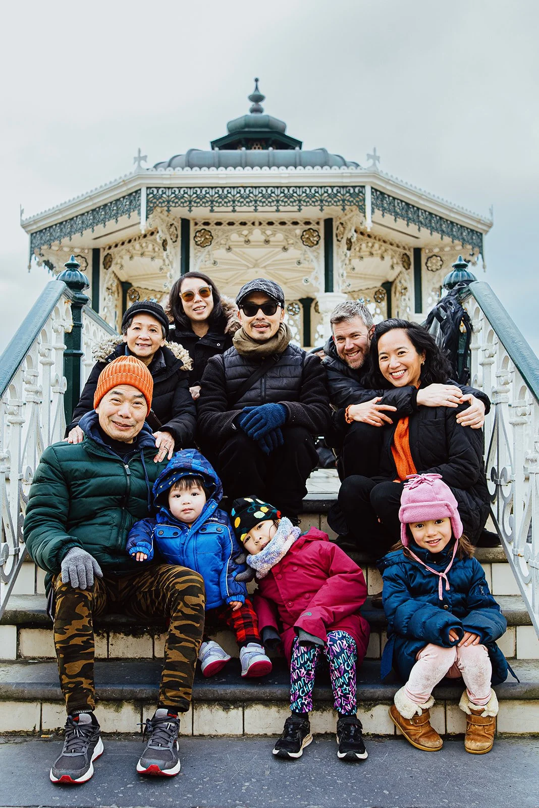 Christmas Family photoshoot Brighton Bandstand, natural family photography in Brighton & Hove, East Sussex.