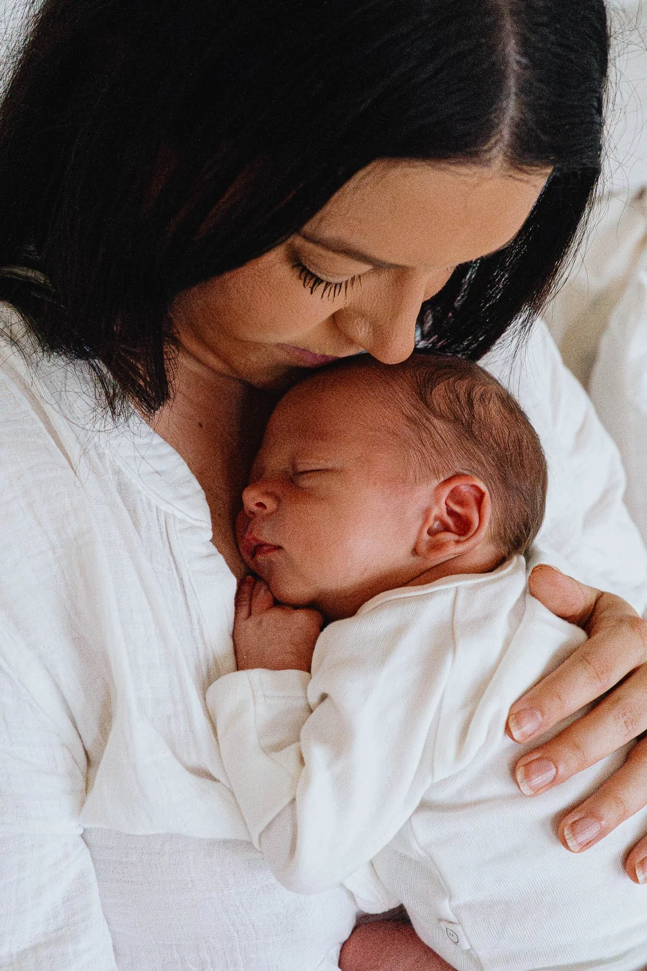Newborn portrait with mother, natural, candid, authentic newborn baby photography in Hove, Brighton, Worthing, Chichester and across Sussex.