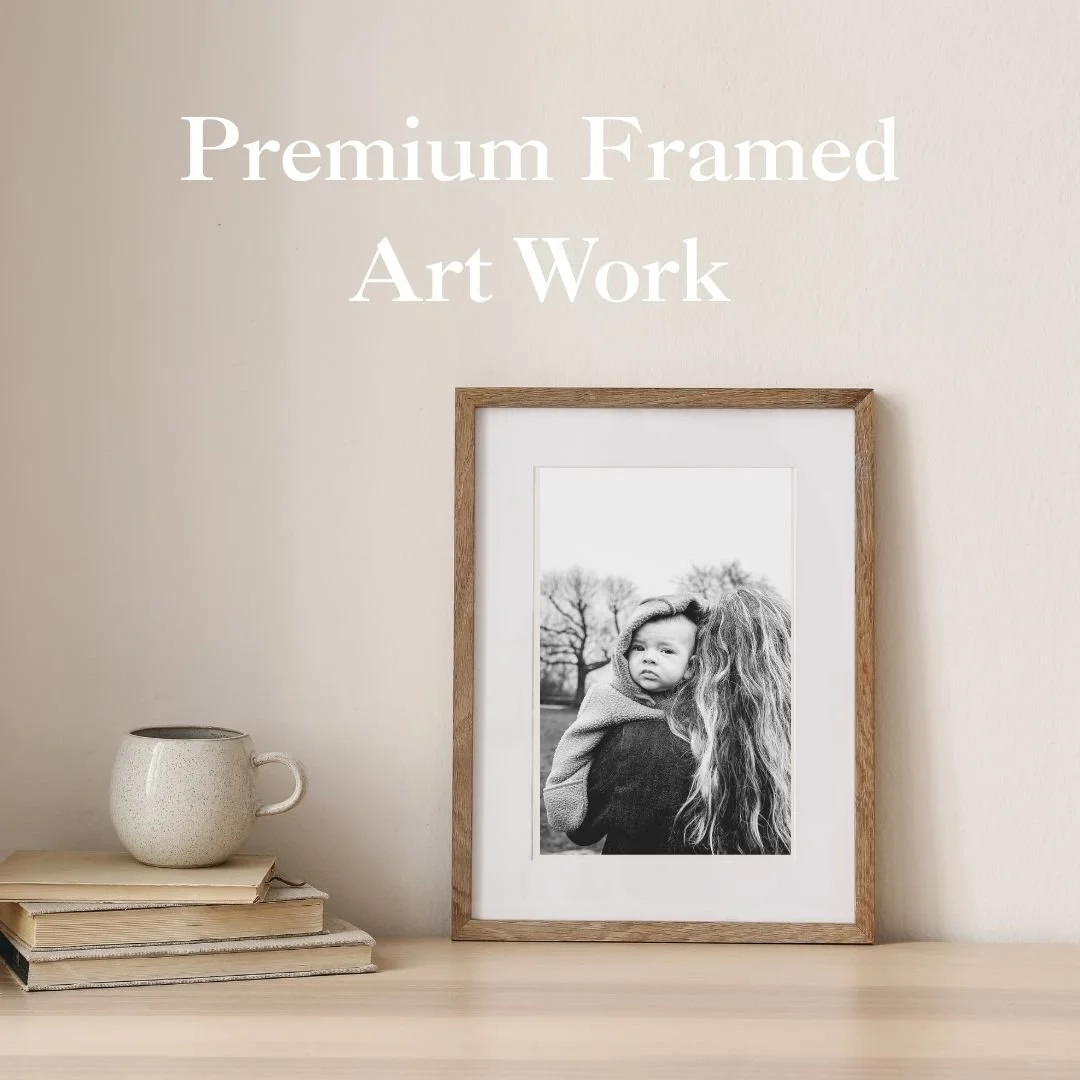 Premium framed art work print products offered by Brighton family photographer working in Hove, Sussex and across London.