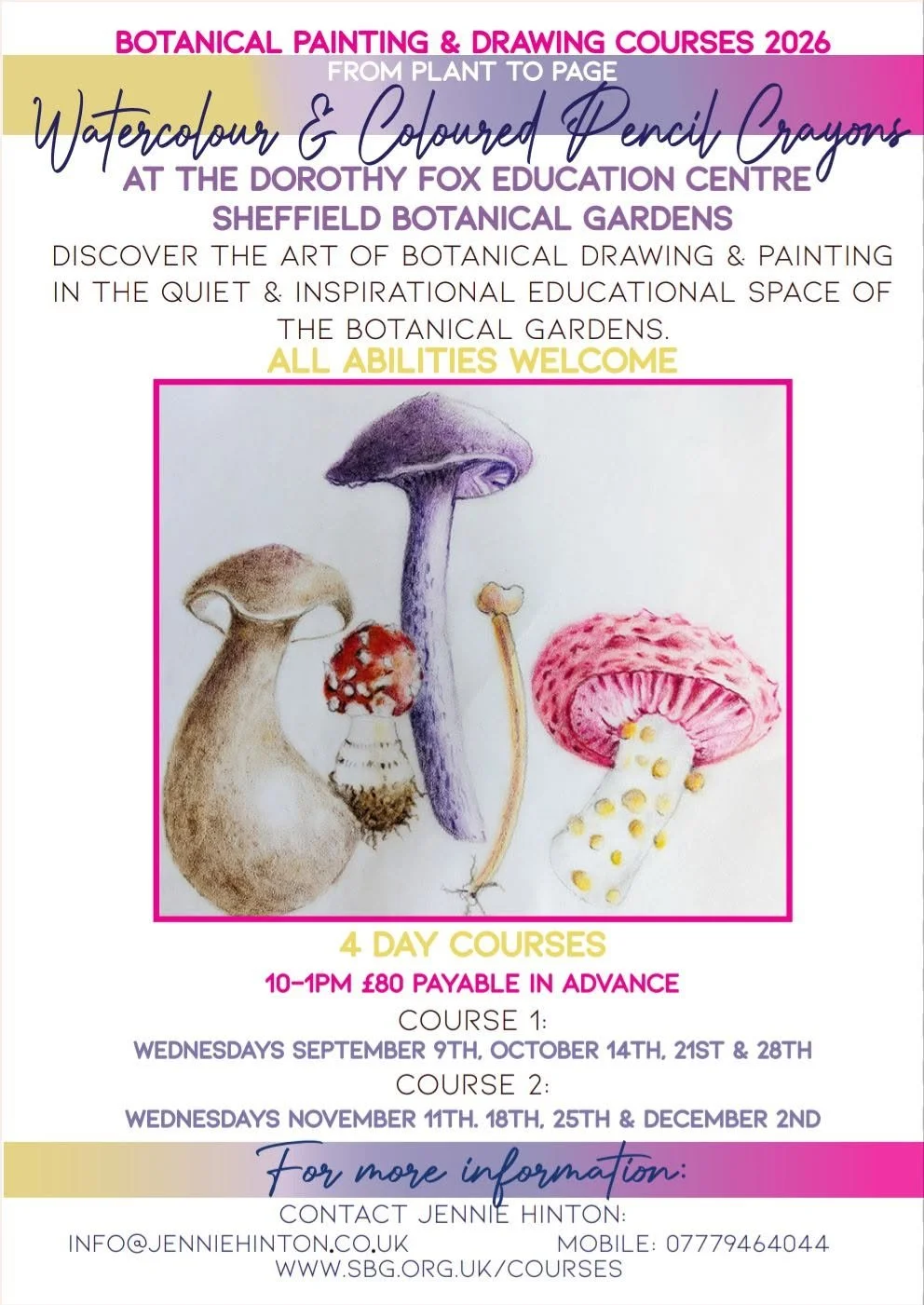 From Plant to Page - Autumn Courses