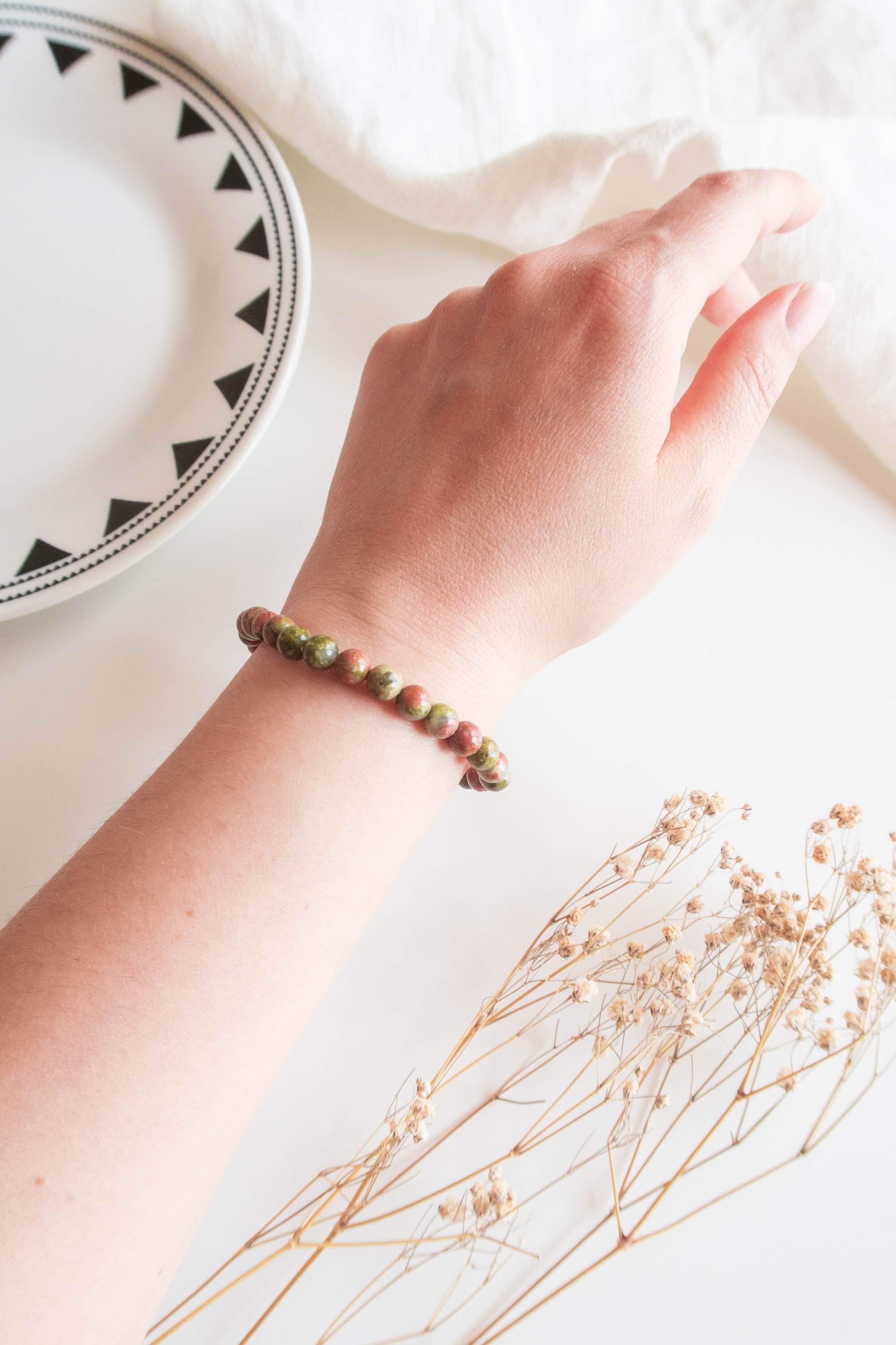 Bracciale in Unakite