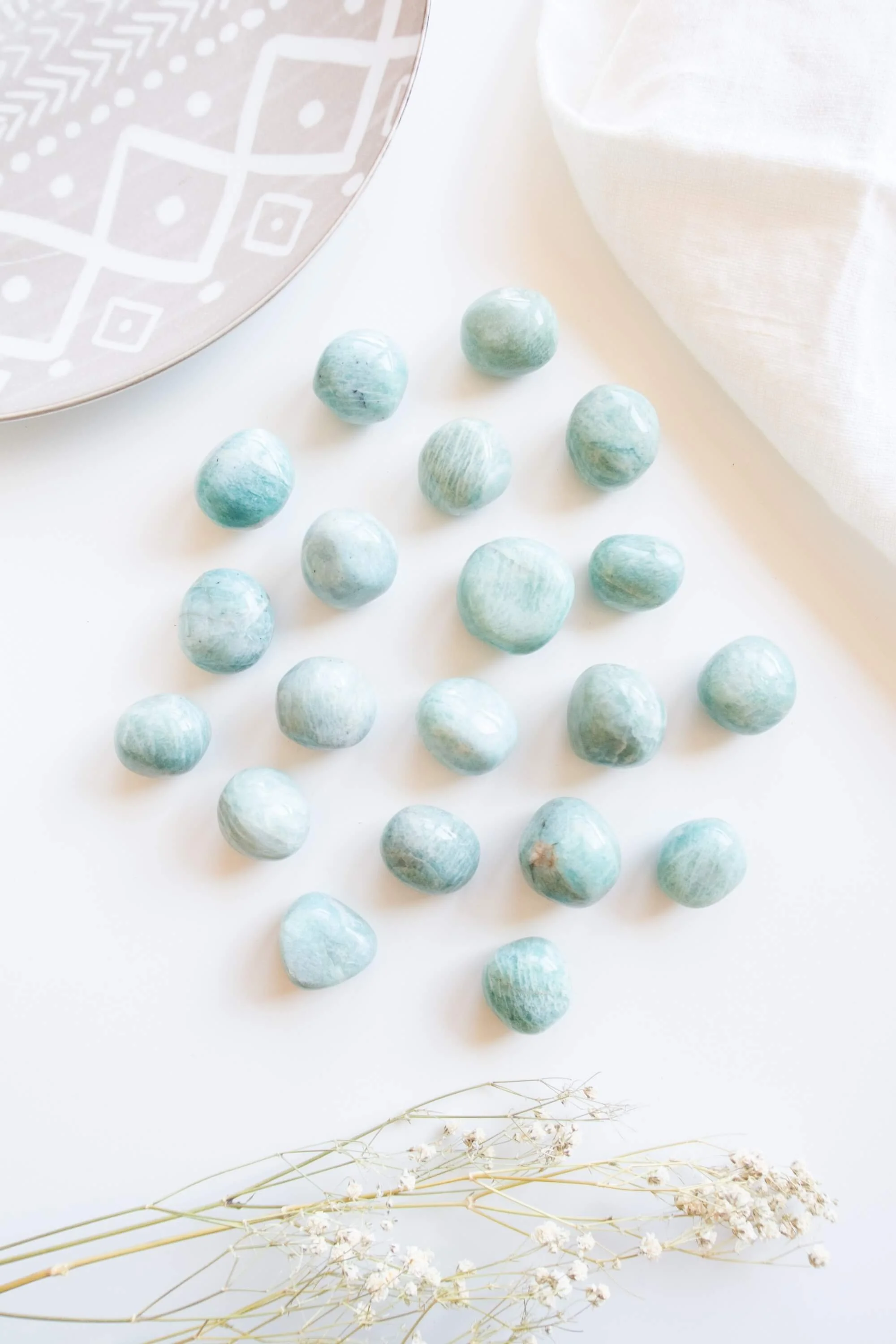 Perline Di Amazzonite Naturale, Filo Di Pietre Preziose Blu - Foto 6