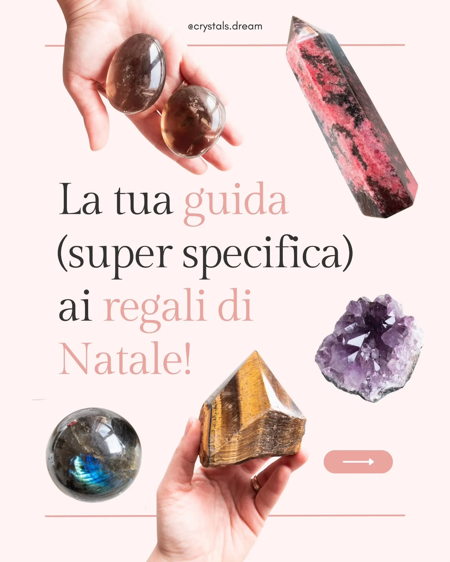Ti aiuto a scegliere il cristallo giusto da regalare alla persona giusta! ✨️ 

In questa guida ho raccolto per te i cristalli pi&ugrave; adatti da regalare a persone specifiche. Quale di questi sarebbe perfetto per qualcuno che conosci? 😍👇🏻

💔 Pe