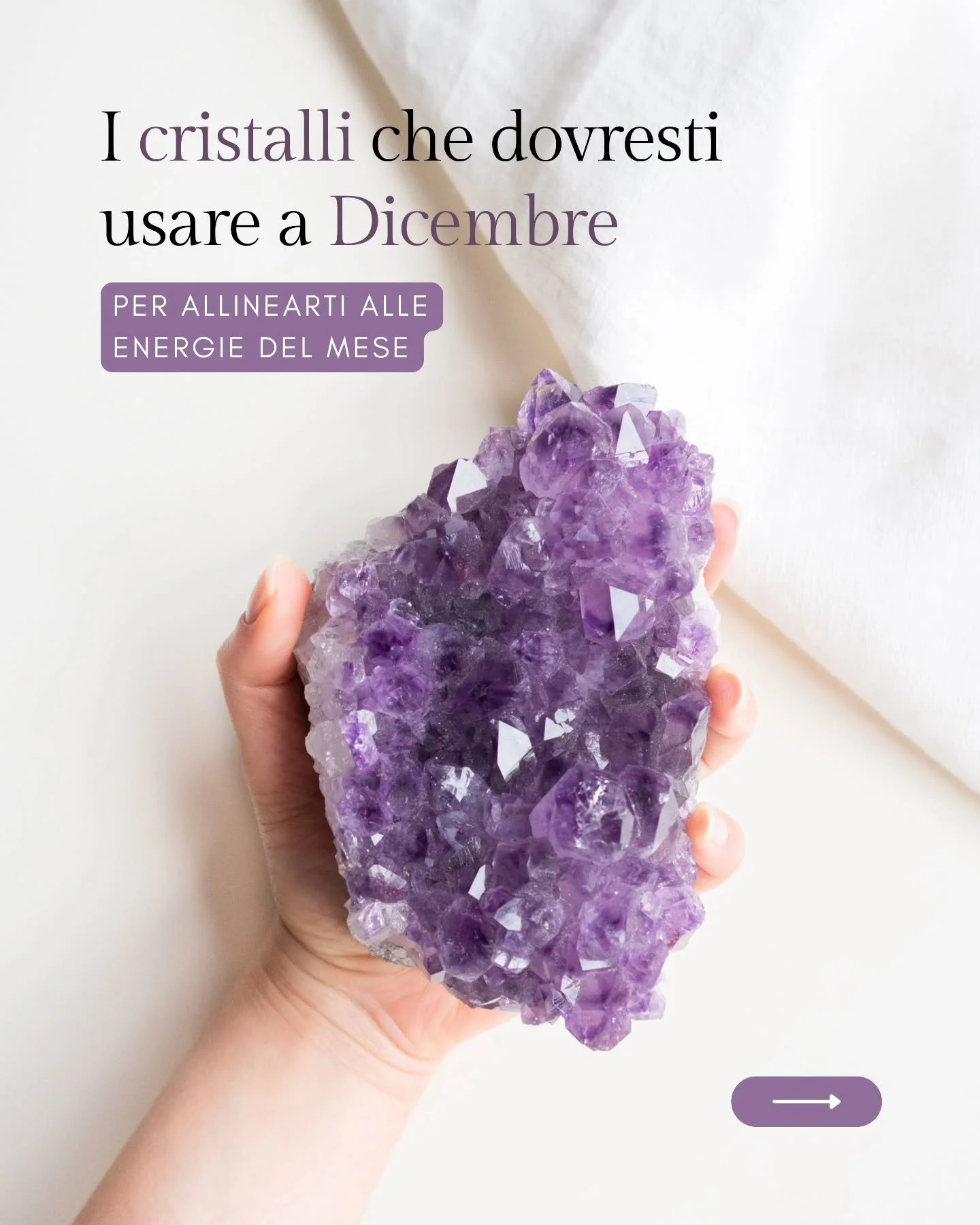 ✨️ Dicembre &egrave; un mese carico di energia: tra fasi lunari, transiti planetari, feste, riunioni di famiglia e riflessioni di fine anno, &egrave; normale sentirsi un po' pi&uacute; emotivi o agitati. I cristalli possono aiutarti a rimanere centra