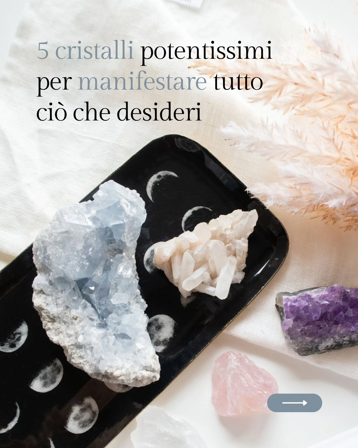 ✨️ Vuoi manifestare tutto ci&ograve; che desideri? 

I cristalli possono aiutarti a portare pi&ugrave; chiarezza, motivazione ed energia alle tue intenzioni!

In questo post ne ho selezionati 5 che considero tra i pi&ugrave; potenti per manifestare: 
