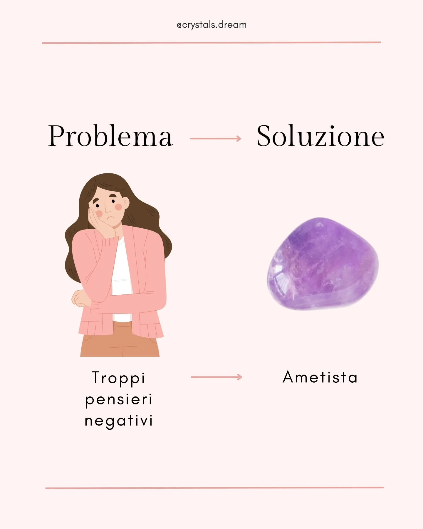 Alcuni momenti della vita possono essere pi&ugrave; difficili di altri. In questi casi, i cristalli possono diventare un piccolo supporto energetico per ritrovare l' equilibrio. ✨

Scorri il carosello per scoprire quale pu&ograve; aiutarti in questo 