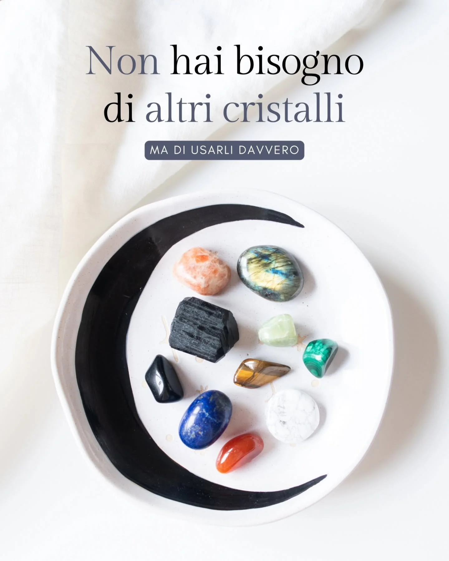 ✨️ Collezionare cristalli &egrave; qualcosa di bellissimo e fa parte del piacere di scoprirli e conoscerli.

Diventa un problema, per&ograve;, quando iniziamo ad accumulare, a pensare che ci serva sempre un cristallo in pi&ugrave;, pi&ugrave; adatto 