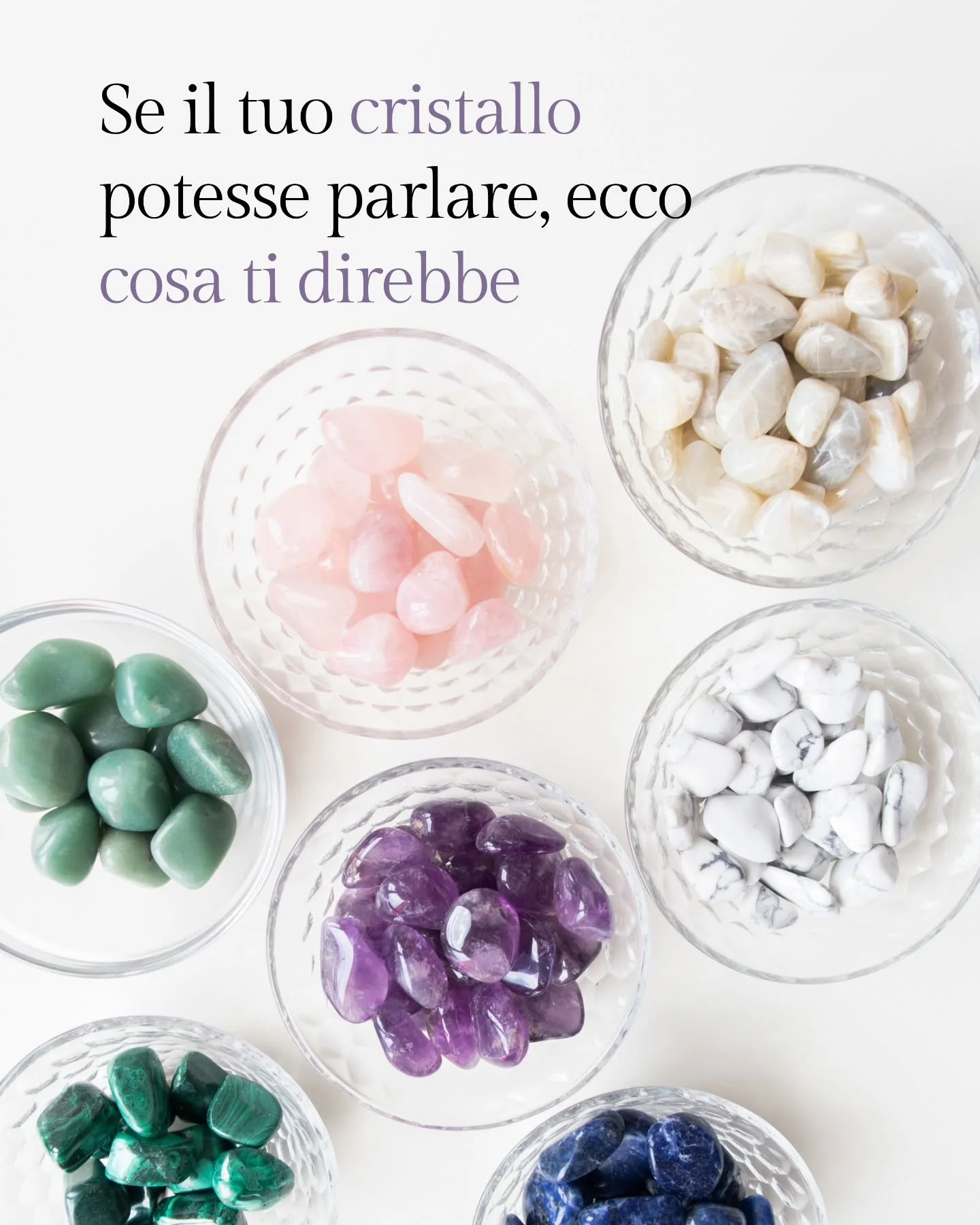 Se il tuo cristallo potesse parlare ecco cosa ti direbbe ✨️

I cristalli comunicano con noi continuamente, non tramite le parole, ma tramite l'energia. Quando sentiamo un'inspegabile attrazione nei confronti di un cristallo specifico, &egrave; perch&