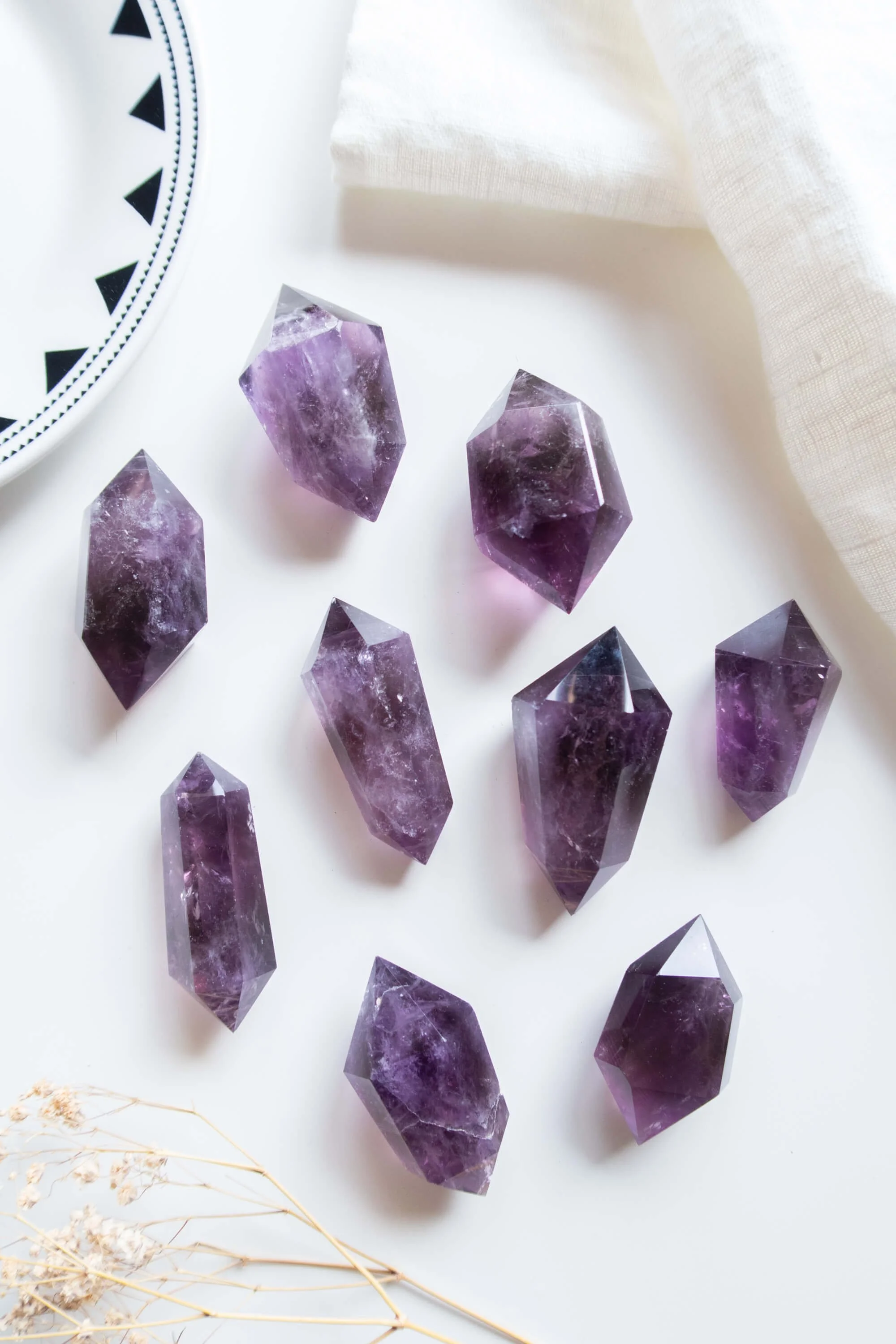 Punta biterminata di Ametista (qualità extra)