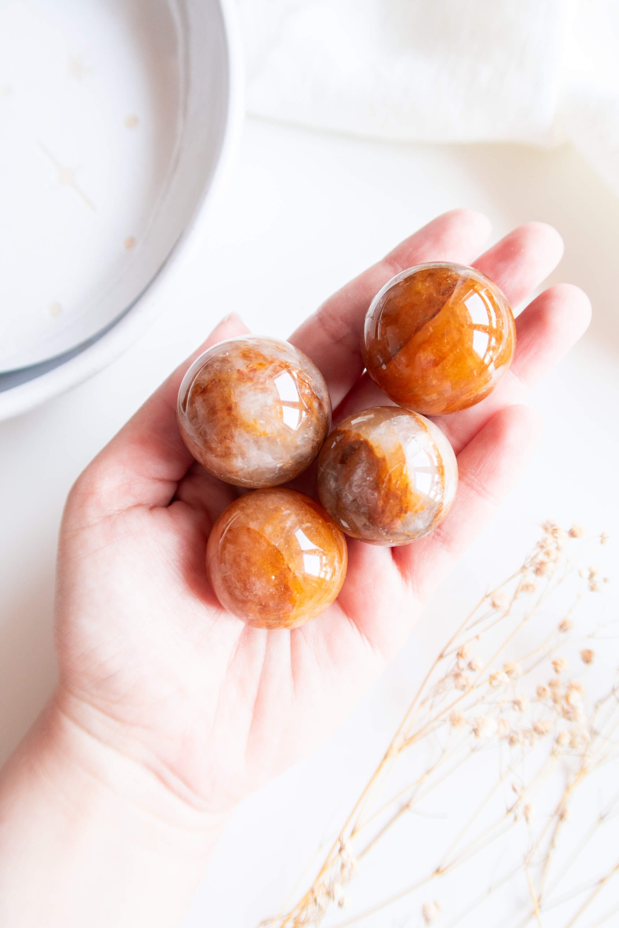 Mini sfera di Quarzo Golden Healer